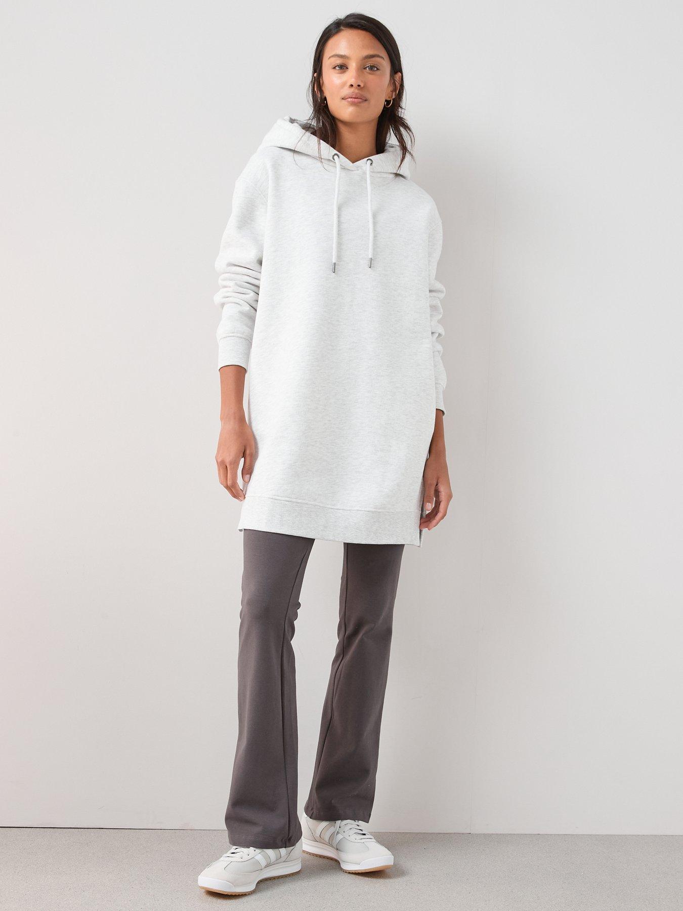 Image 4 of 6 of The Very Collection Womens Longline Side Split Hoodie - Grey