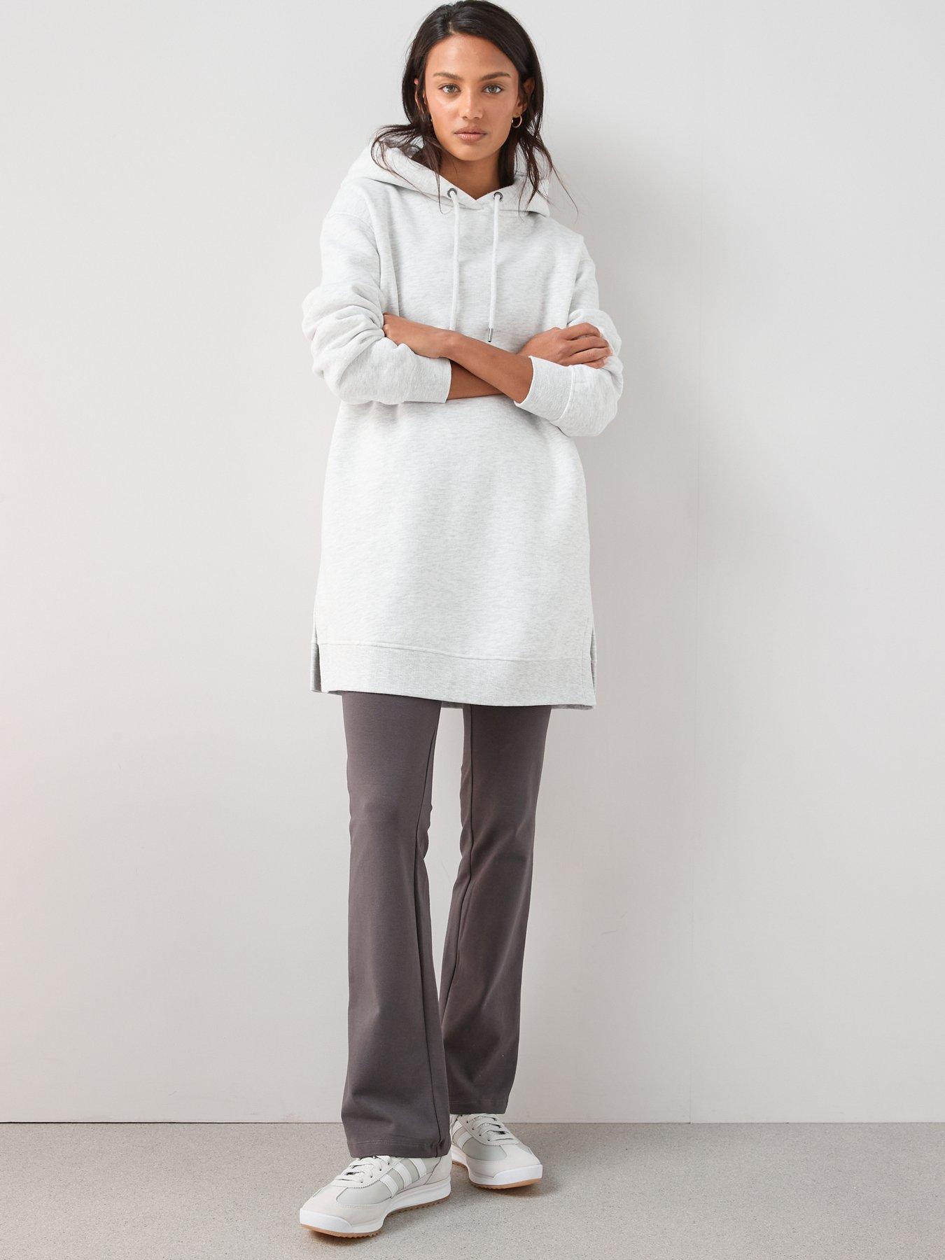 Image 5 of 6 of The Very Collection Womens Longline Side Split Hoodie - Grey