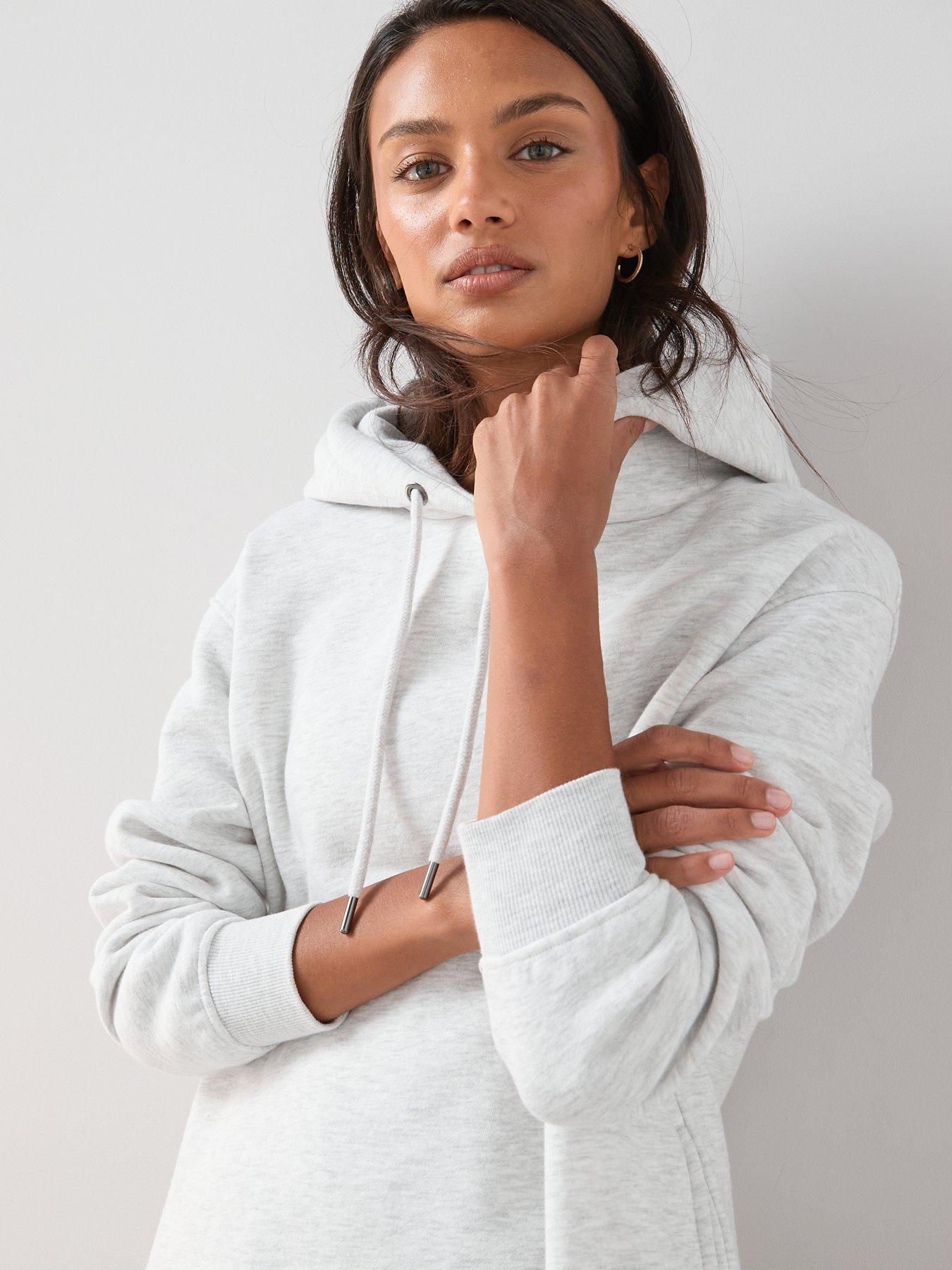Image 6 of 6 of The Very Collection Womens Longline Side Split Hoodie - Grey