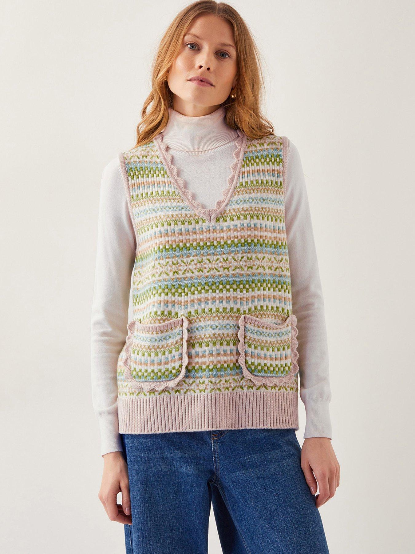 undefined Fawn Fairisle Tank - Green