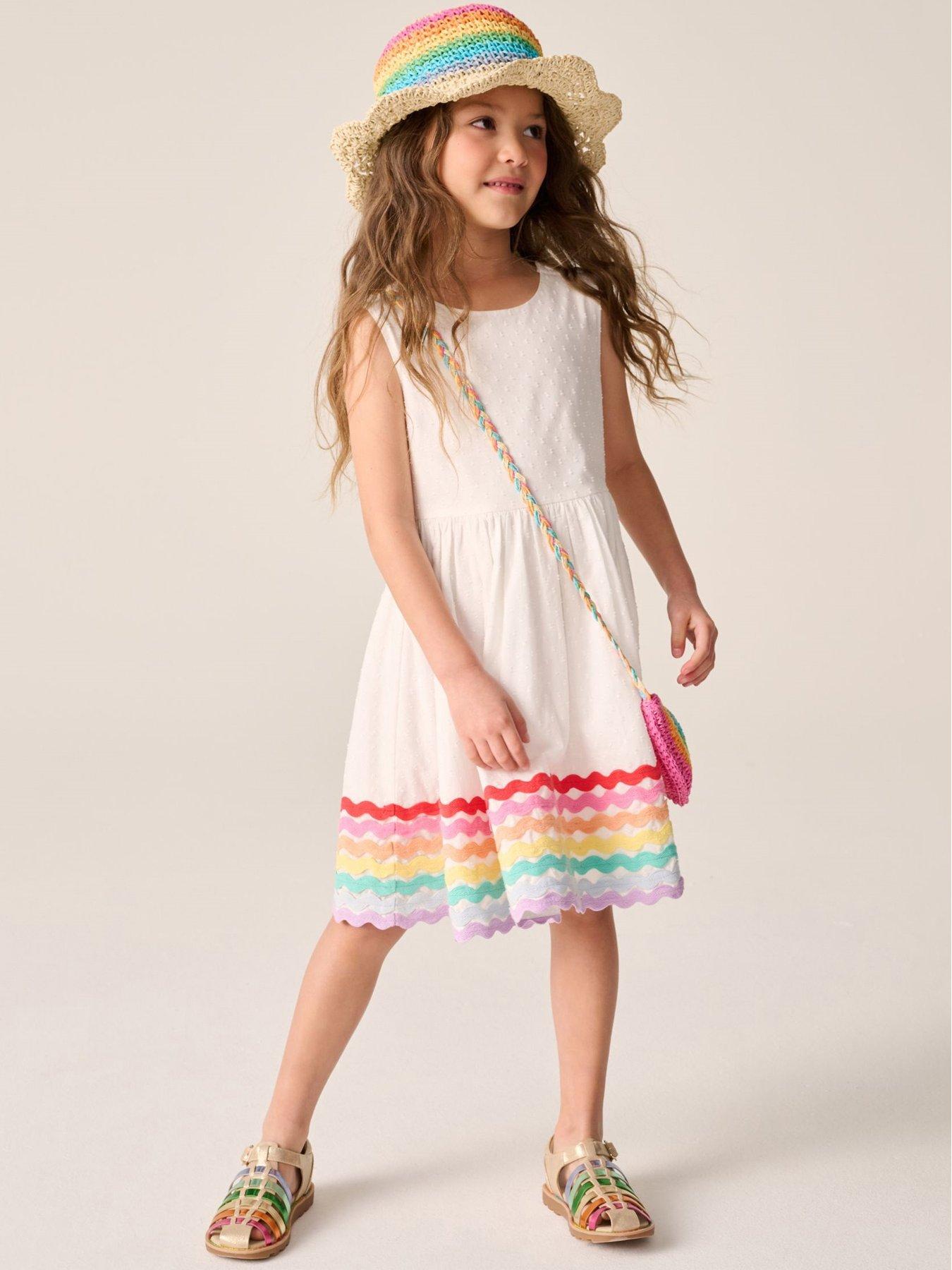 undefined Rainbow Rikrak Dress - Pink
