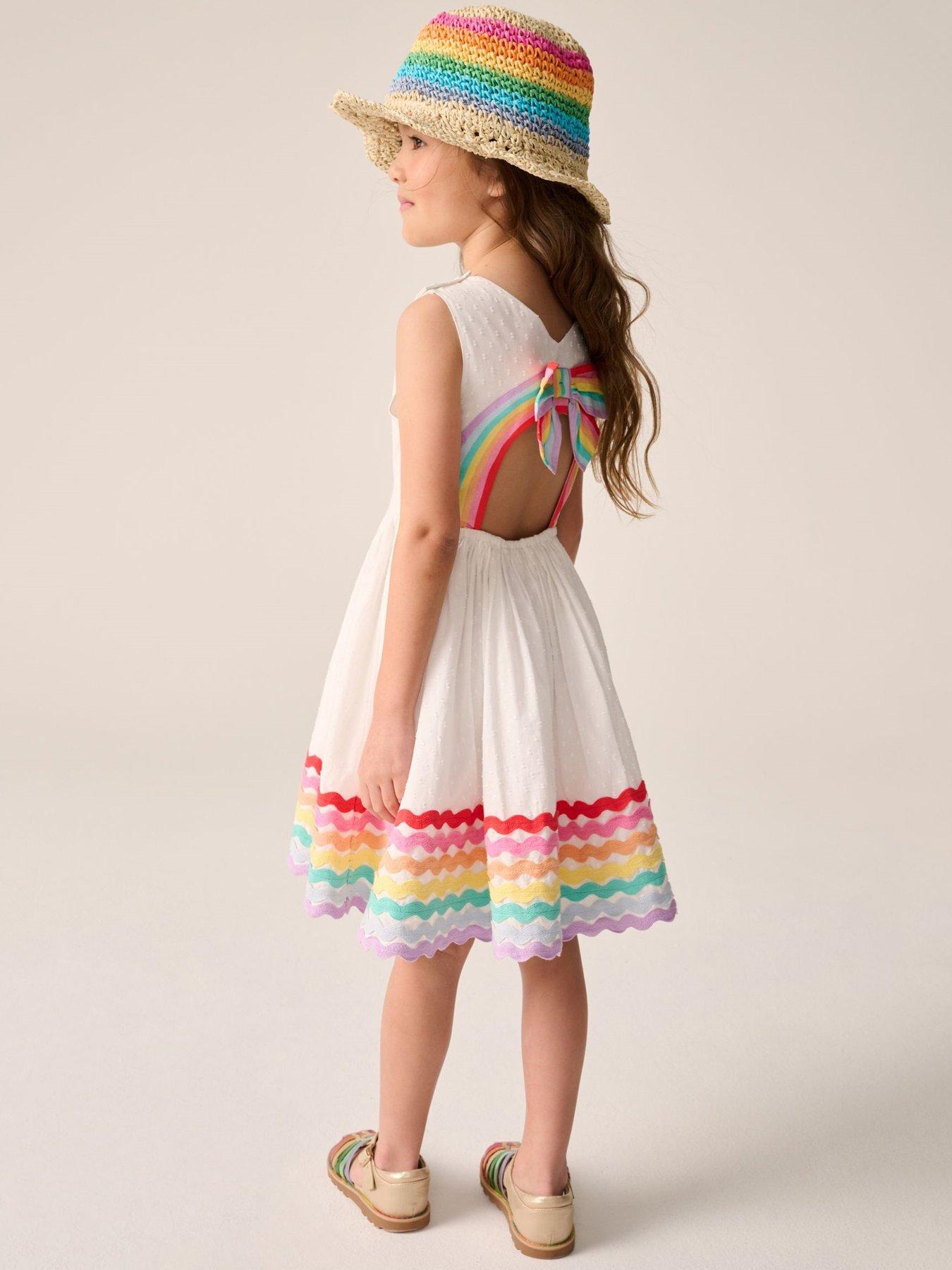  image of little-bird-rainbow-rikrak-dress-pink