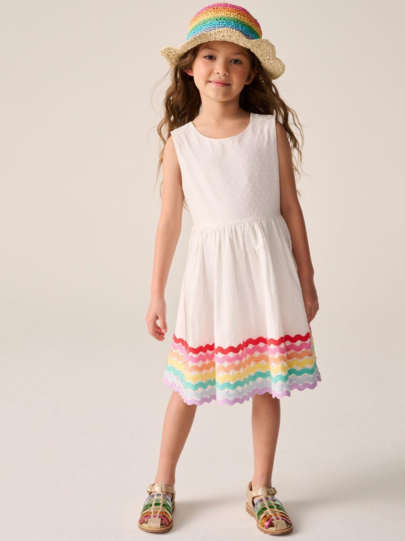  image of little-bird-rainbow-rikrak-dress-pink