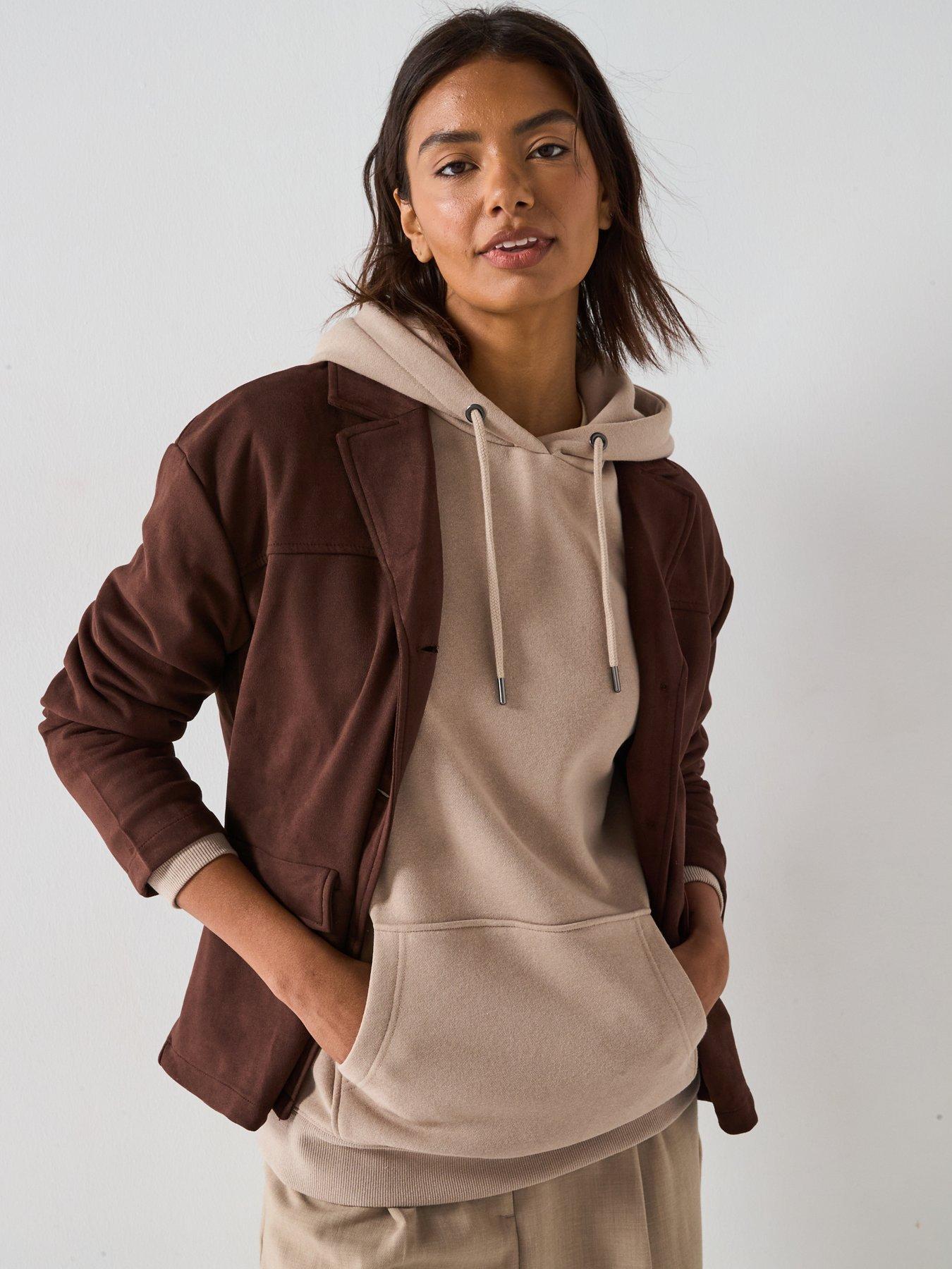  image of v-by-very-the-essential-oversized-hoodie-taupe