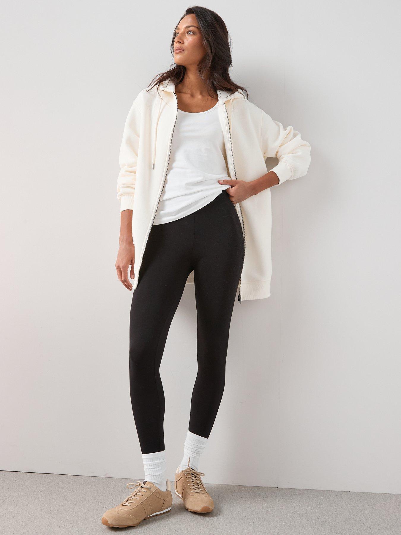 Image 4 of 6 of The Very Collection Zip Up Relaxed Hoodie - Cream