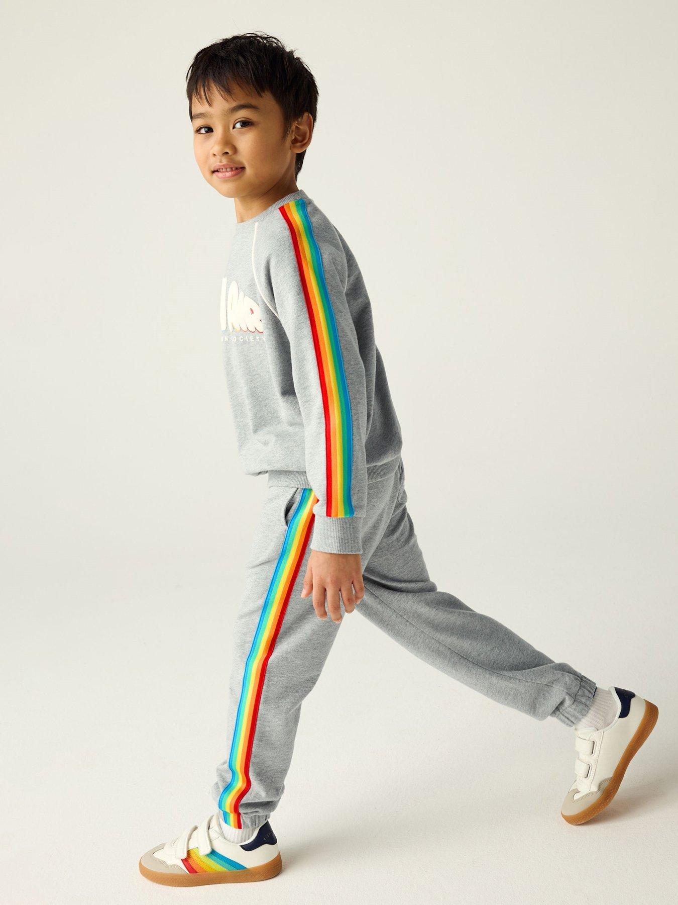 little-bird-kids-fresh-air-rainbow-sweat-set-grey