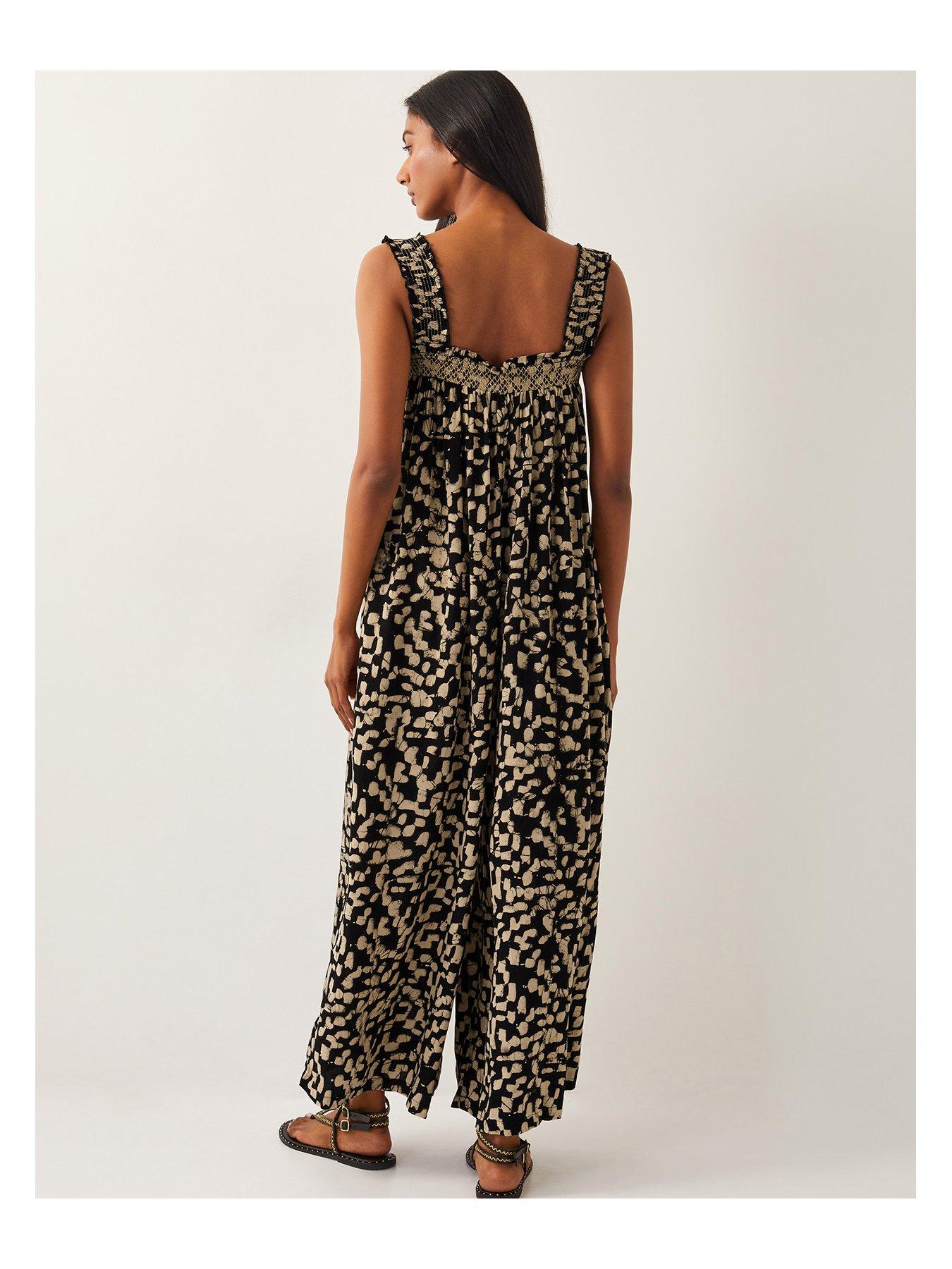  image of monsoon-ania-print-jumpsuit-black