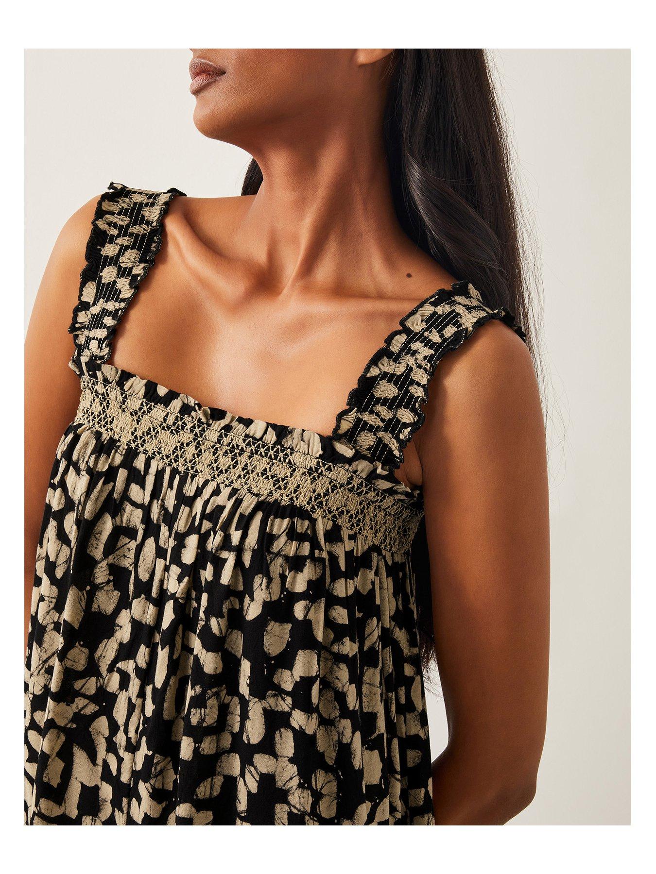  image of monsoon-ania-print-jumpsuit-black