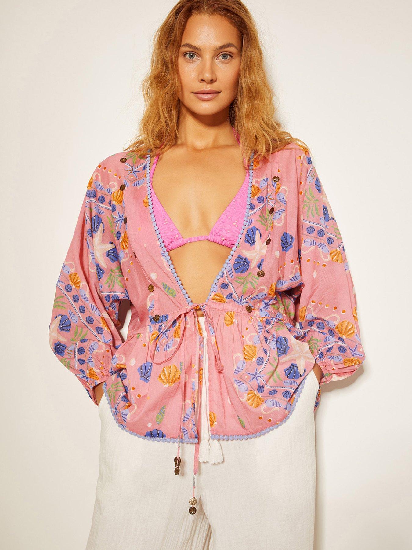 undefined Mabel Print Top - Peach