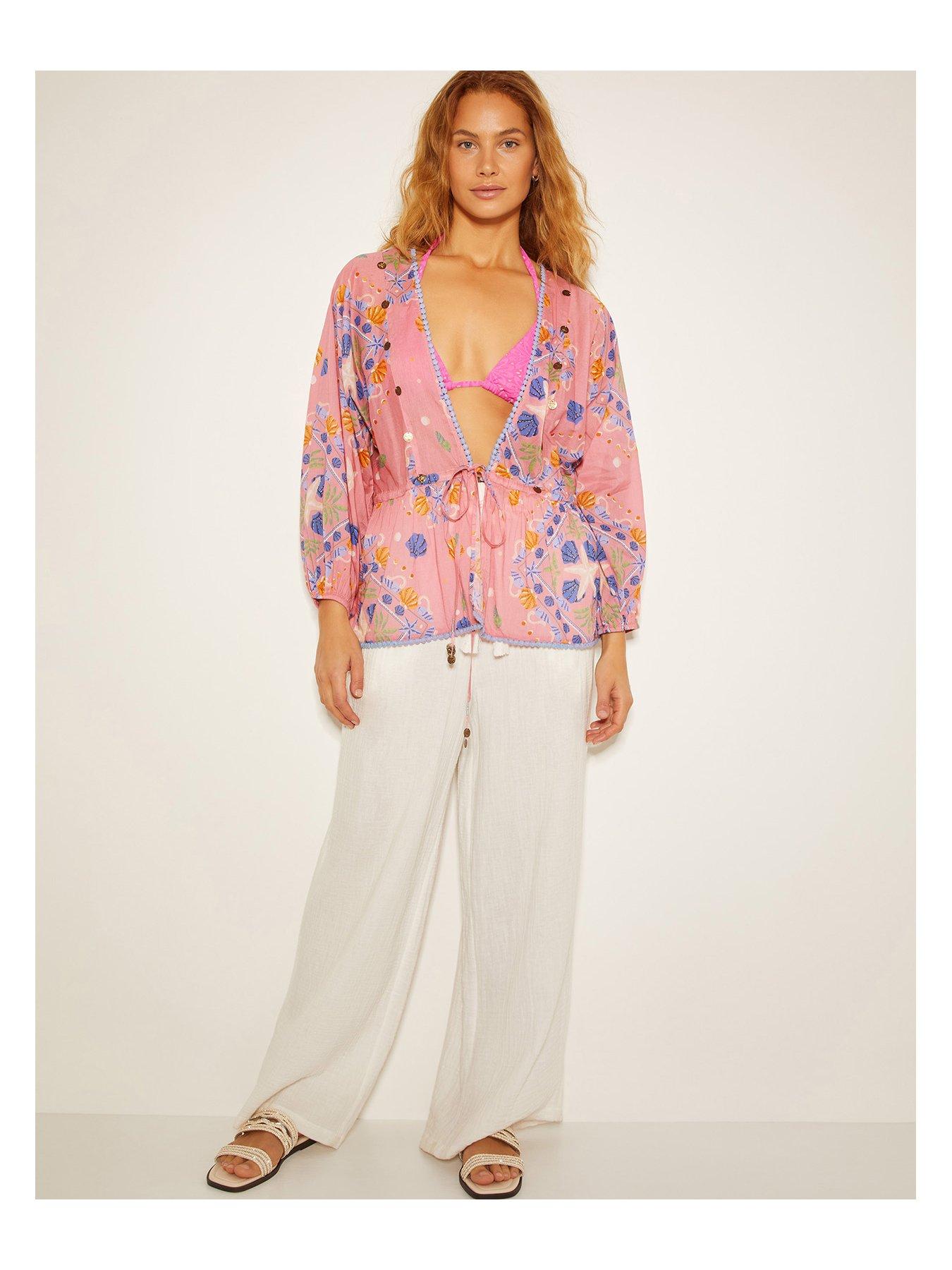 Image 4 of 6 of Monsoon Mabel Print Top - Peach