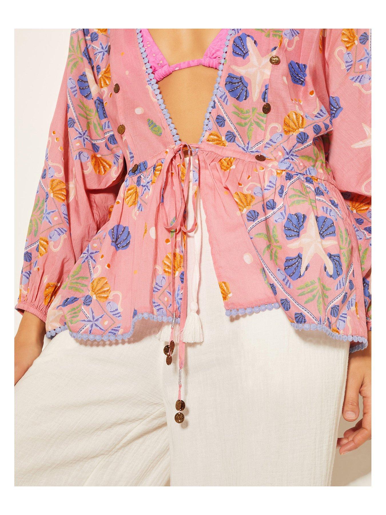 Image 5 of 6 of Monsoon Mabel Print Top - Peach