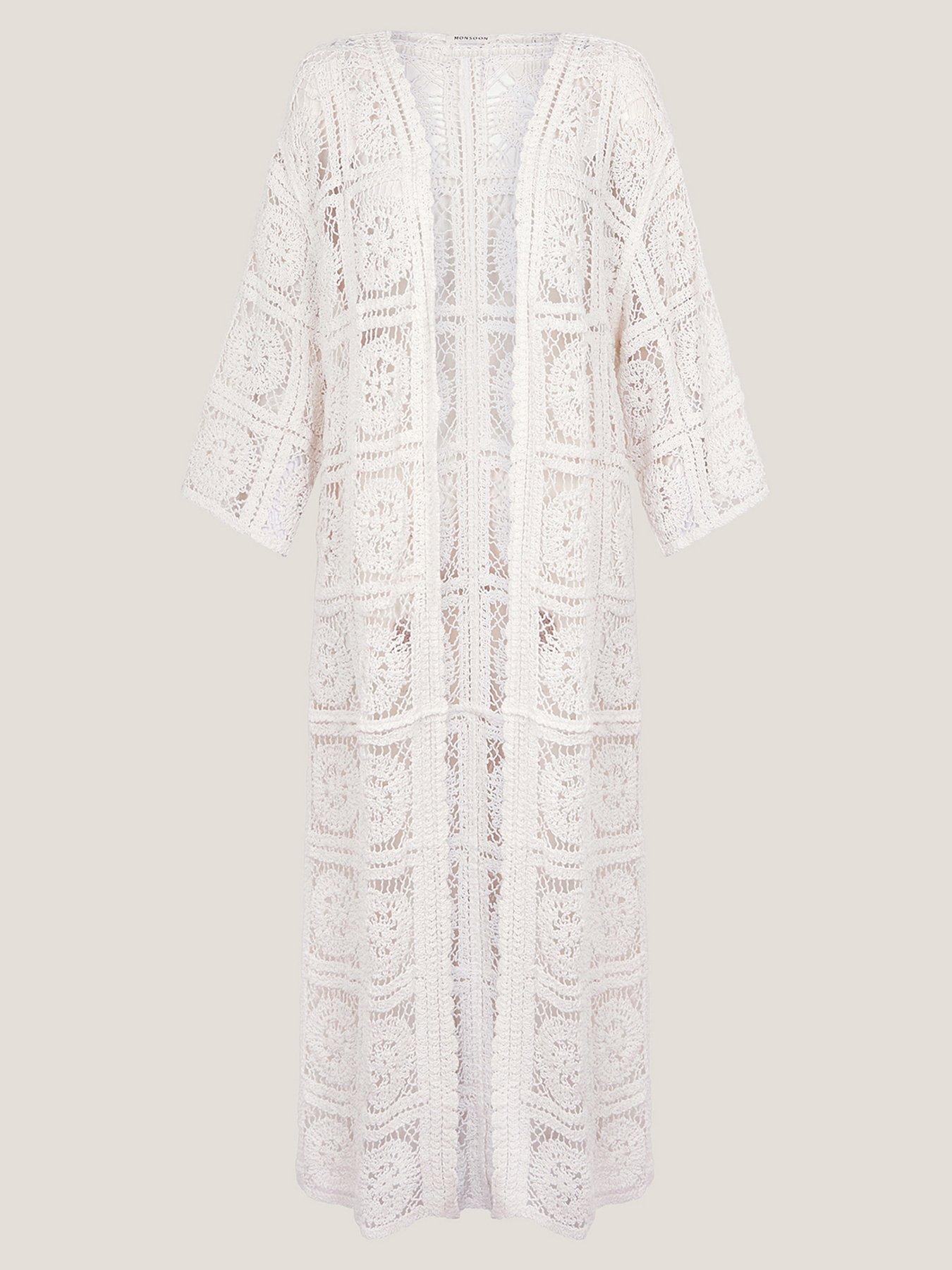 Image 3 of 4 of Monsoon Cara Crochet Coverup - Ivory