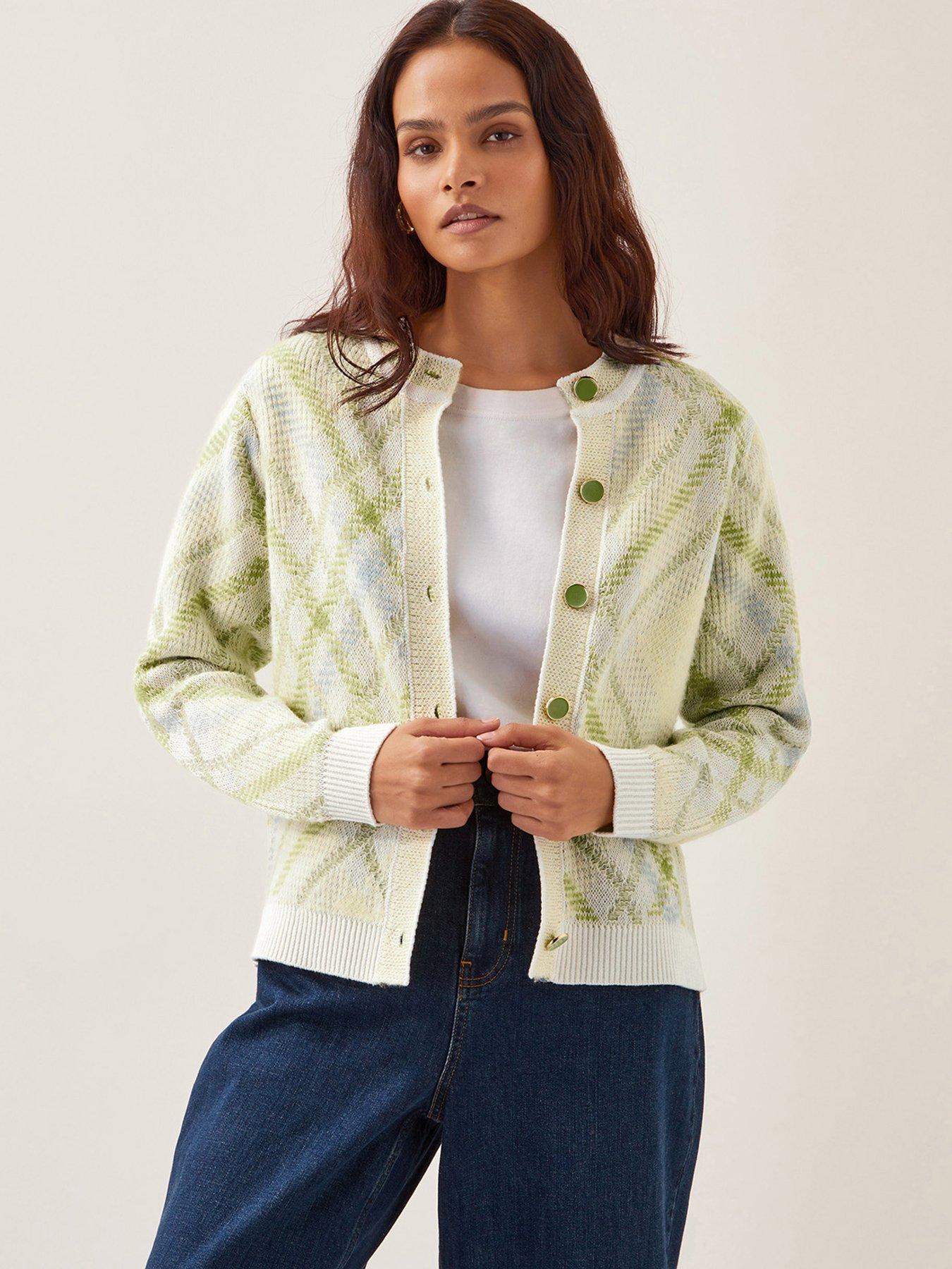  image of monsoon-ali-argyle-cardigan-ivory