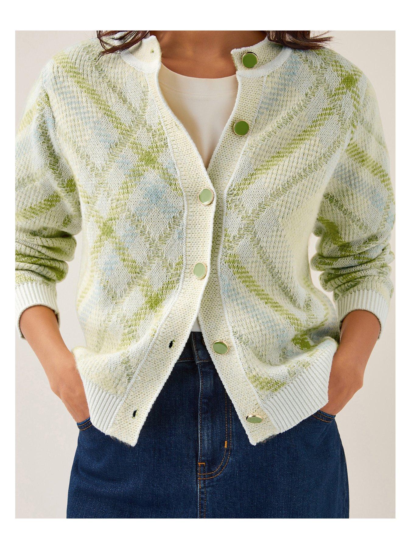  image of monsoon-ali-argyle-cardigan-ivory
