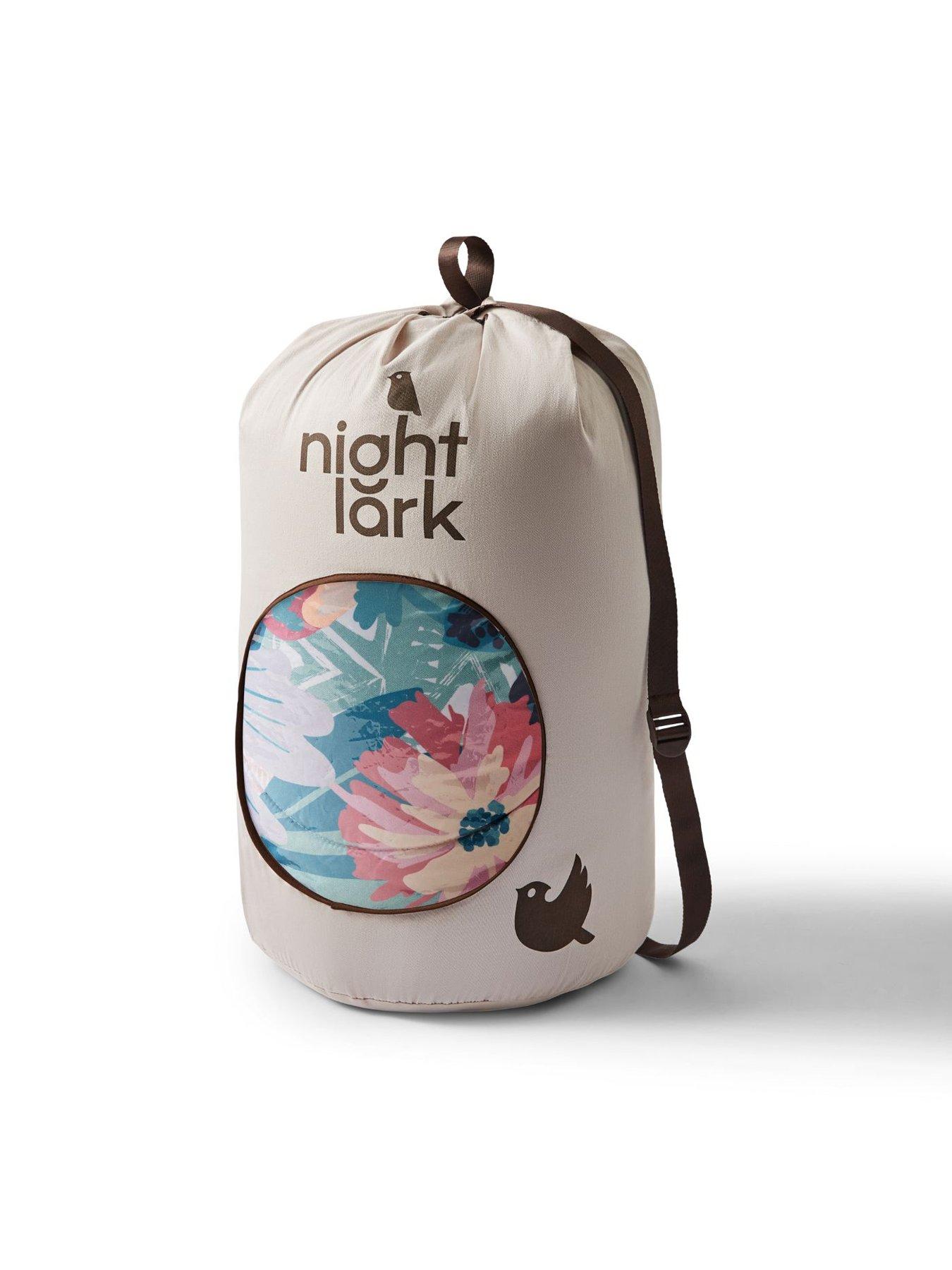  image of night-lark-pastel-palms-coverless-duvet-set