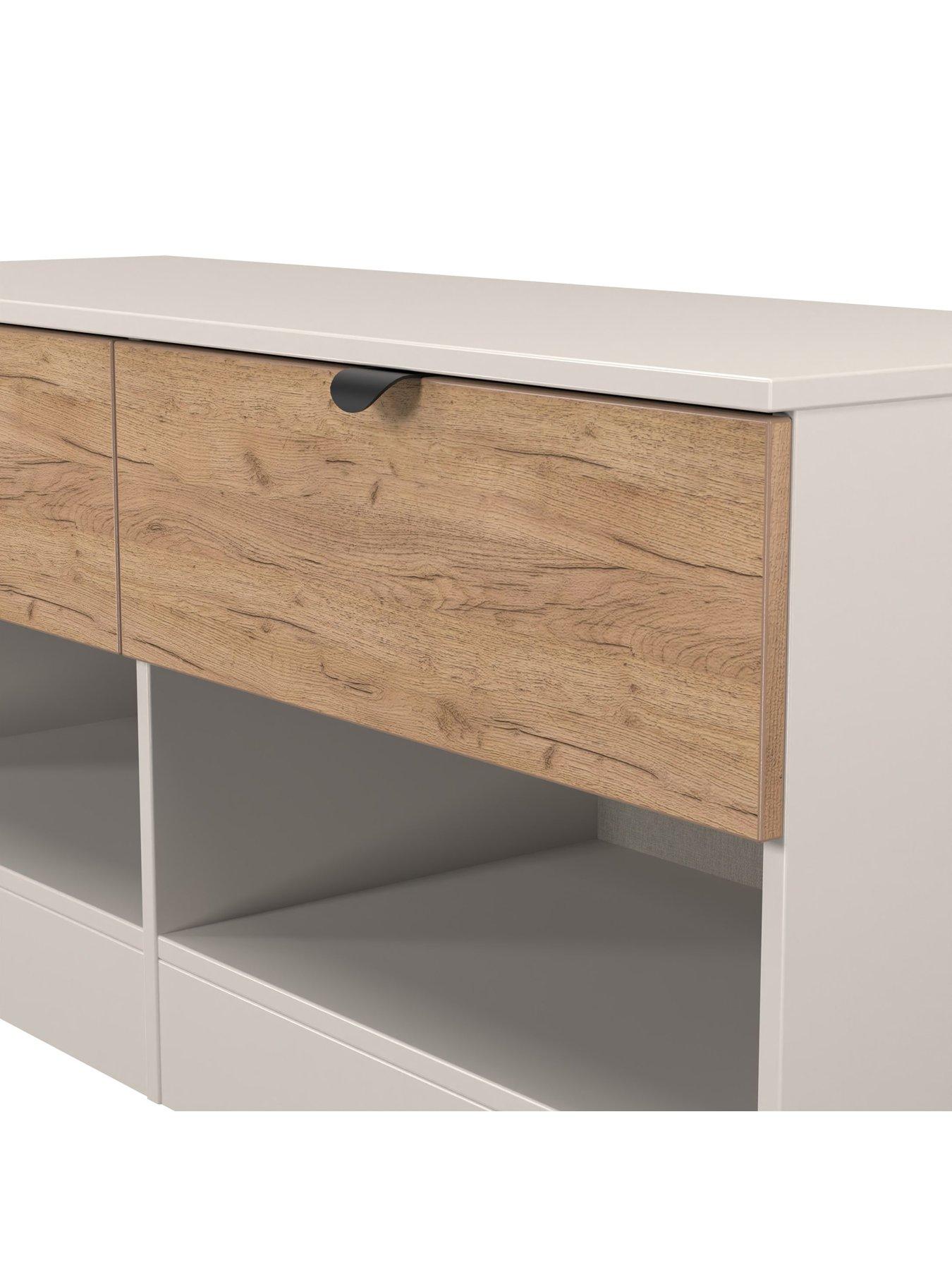 Image 4 of 6 of SWIFT Nefeli&nbsp;Ready Assembled 2 Drawer Double Chest - Oak/Taupe