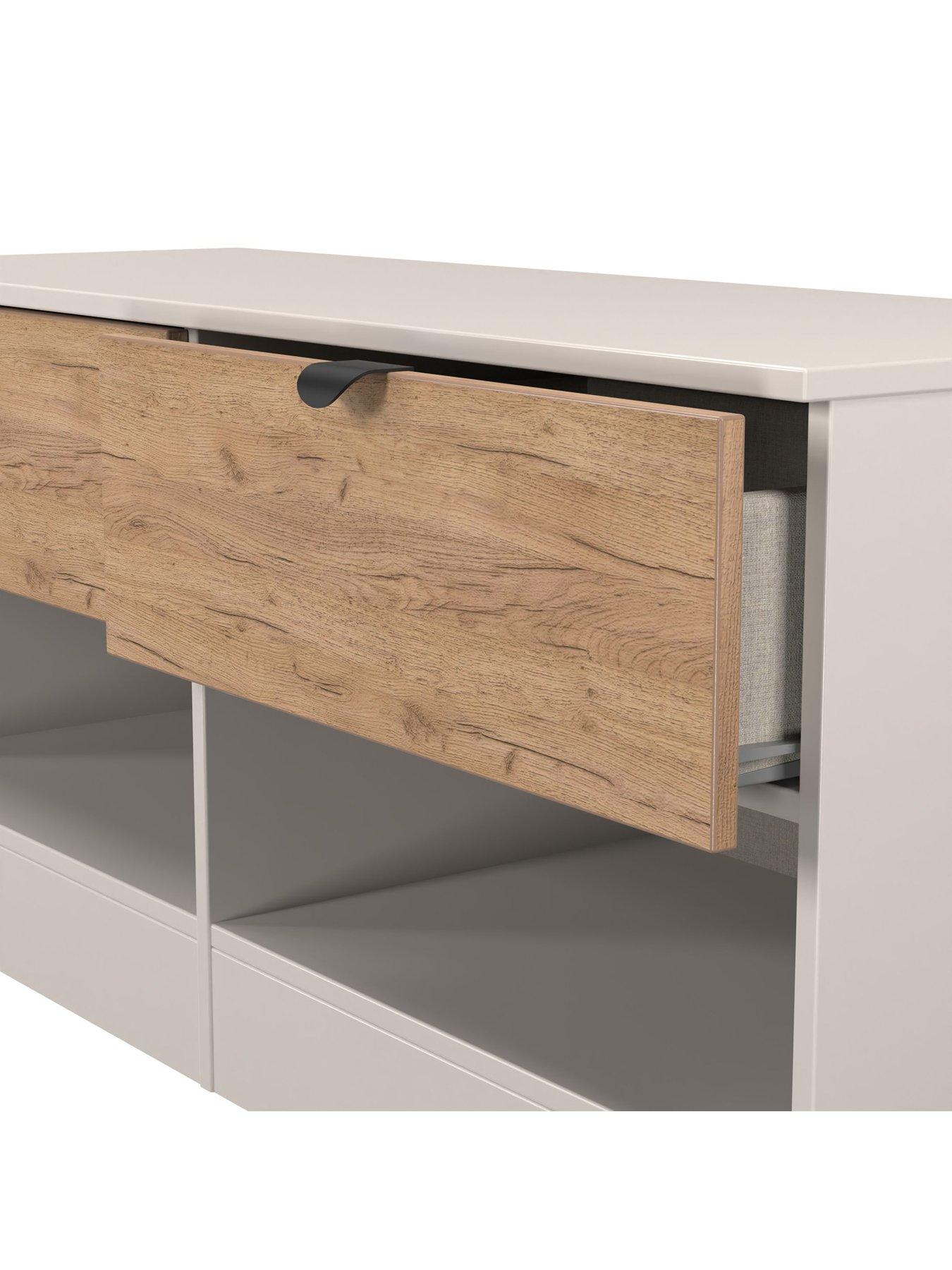 Image 5 of 6 of SWIFT Nefeli&nbsp;Ready Assembled 2 Drawer Double Chest - Oak/Taupe