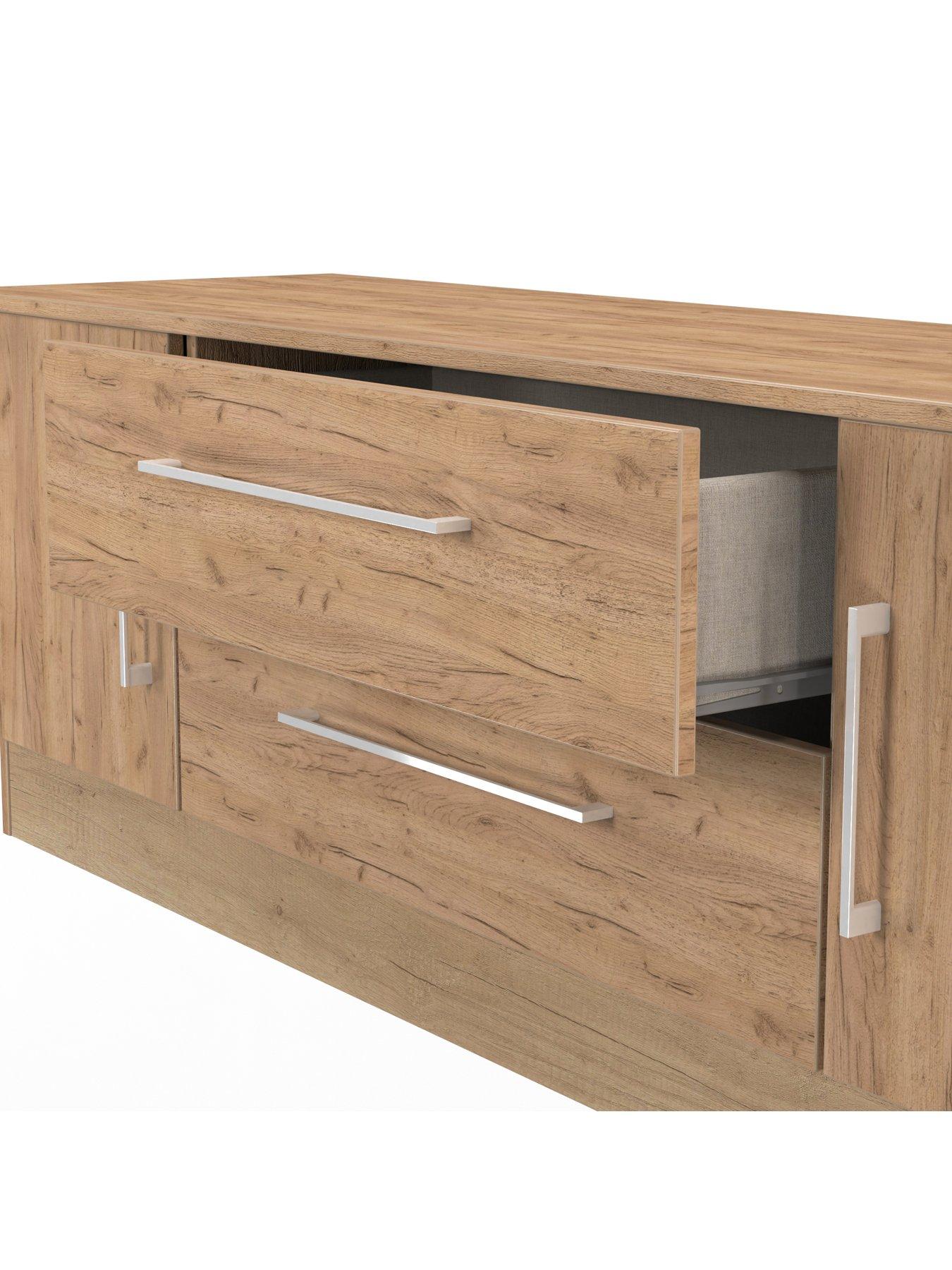  image of swift-clarc-ready-assemblednbsp2-door-2-drawer-superwide-tv-unit-fits-up-to-65-inch-tv-oak
