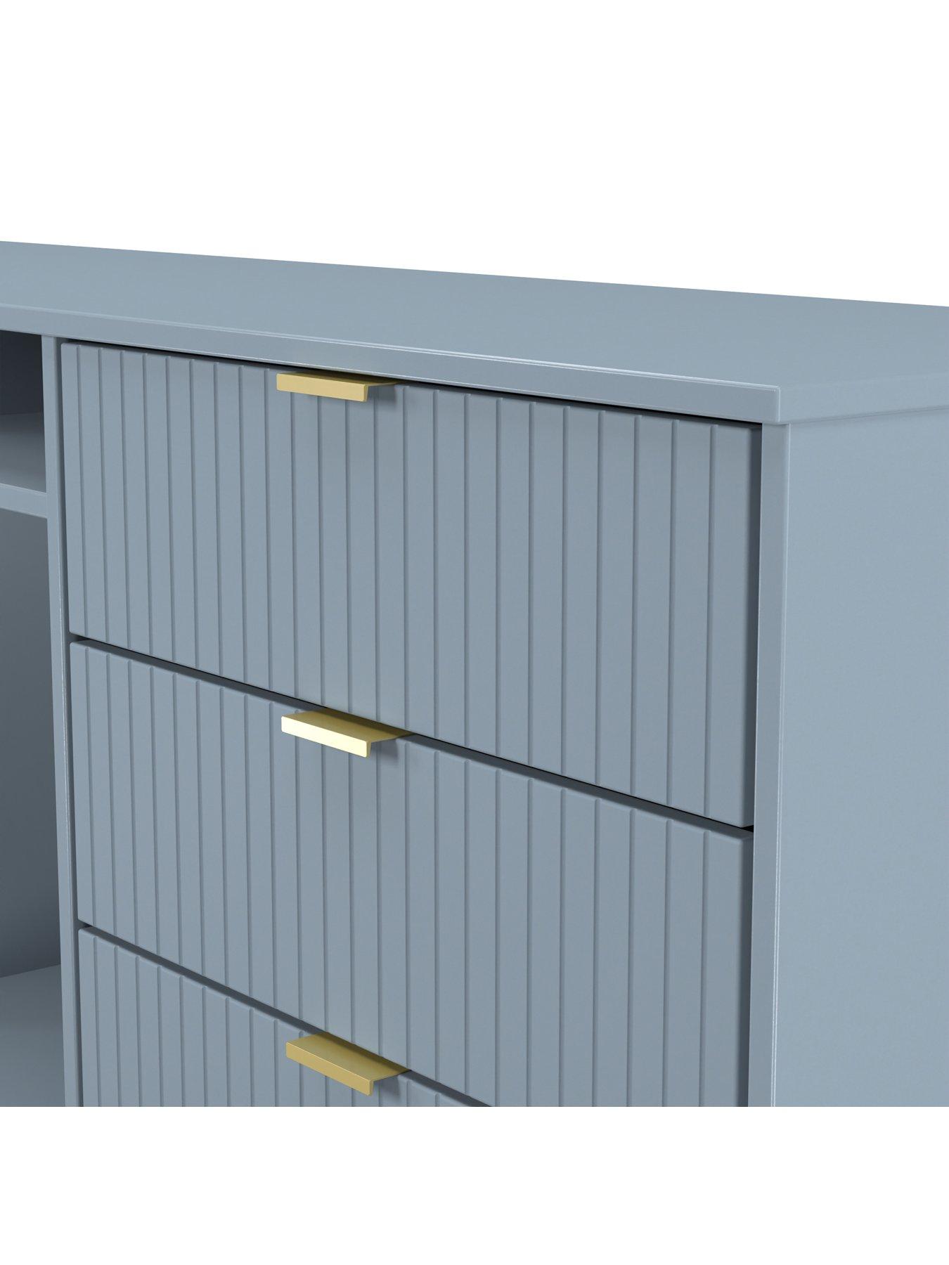  image of swift-andienbspready-assembled-6-drawer-sideboardtvnbspunit-blue