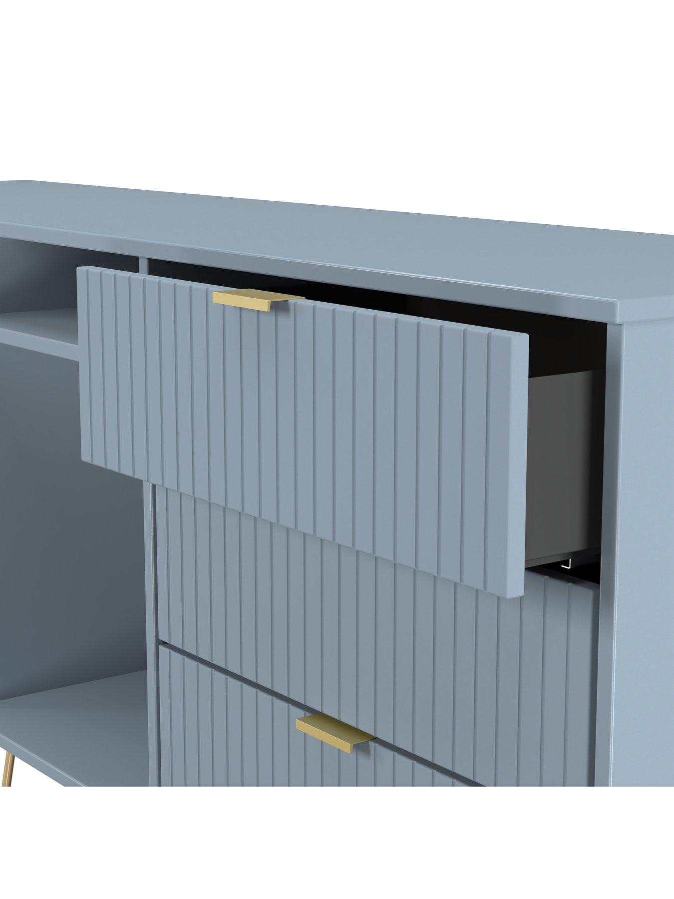  image of swift-andienbspready-assembled-6-drawer-sideboardtvnbspunit-blue