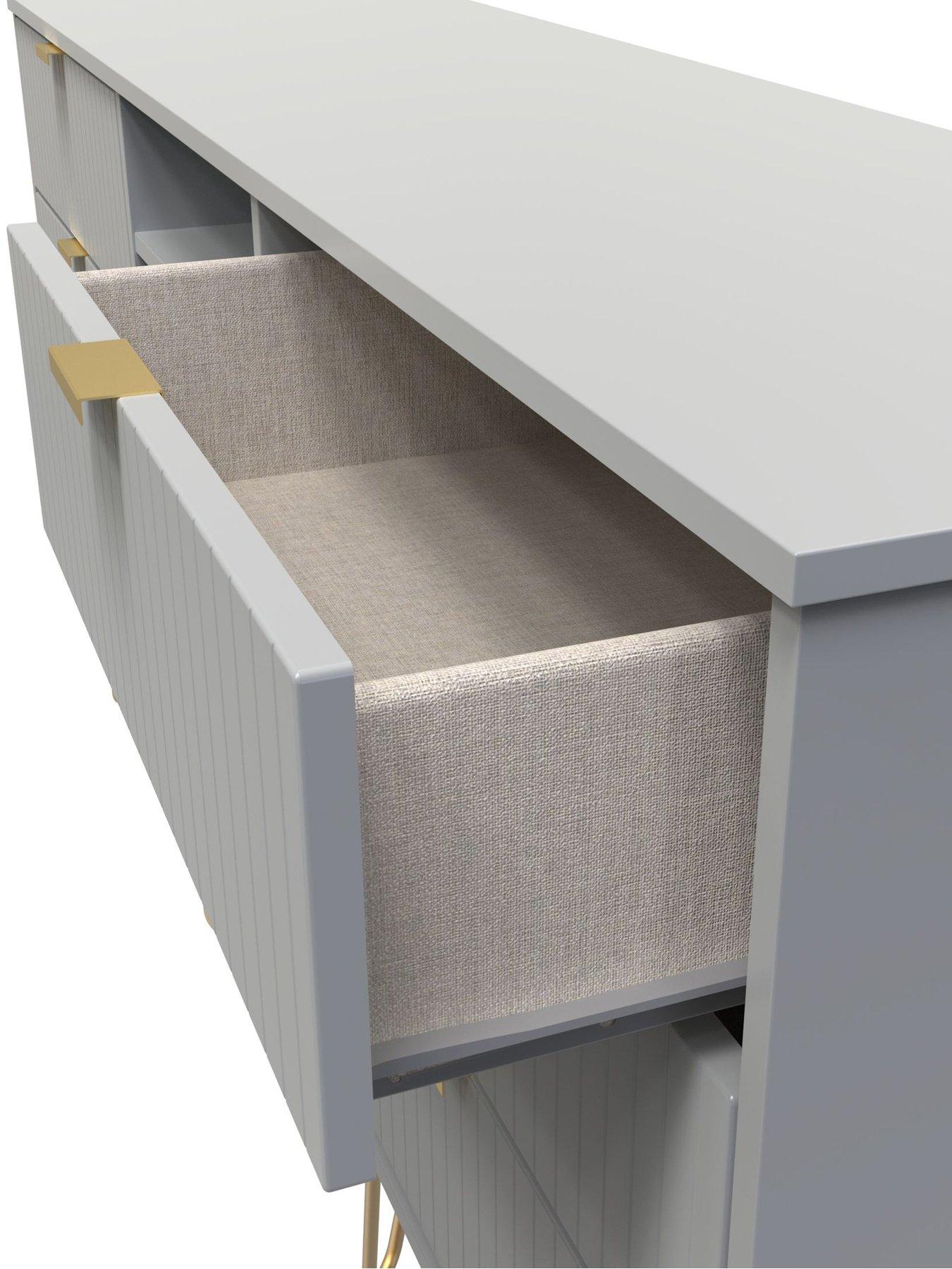 Image 5 of 6 of SWIFT Andie Ready Assembled 6 Drawer Sideboard/TV Unit - Grey
