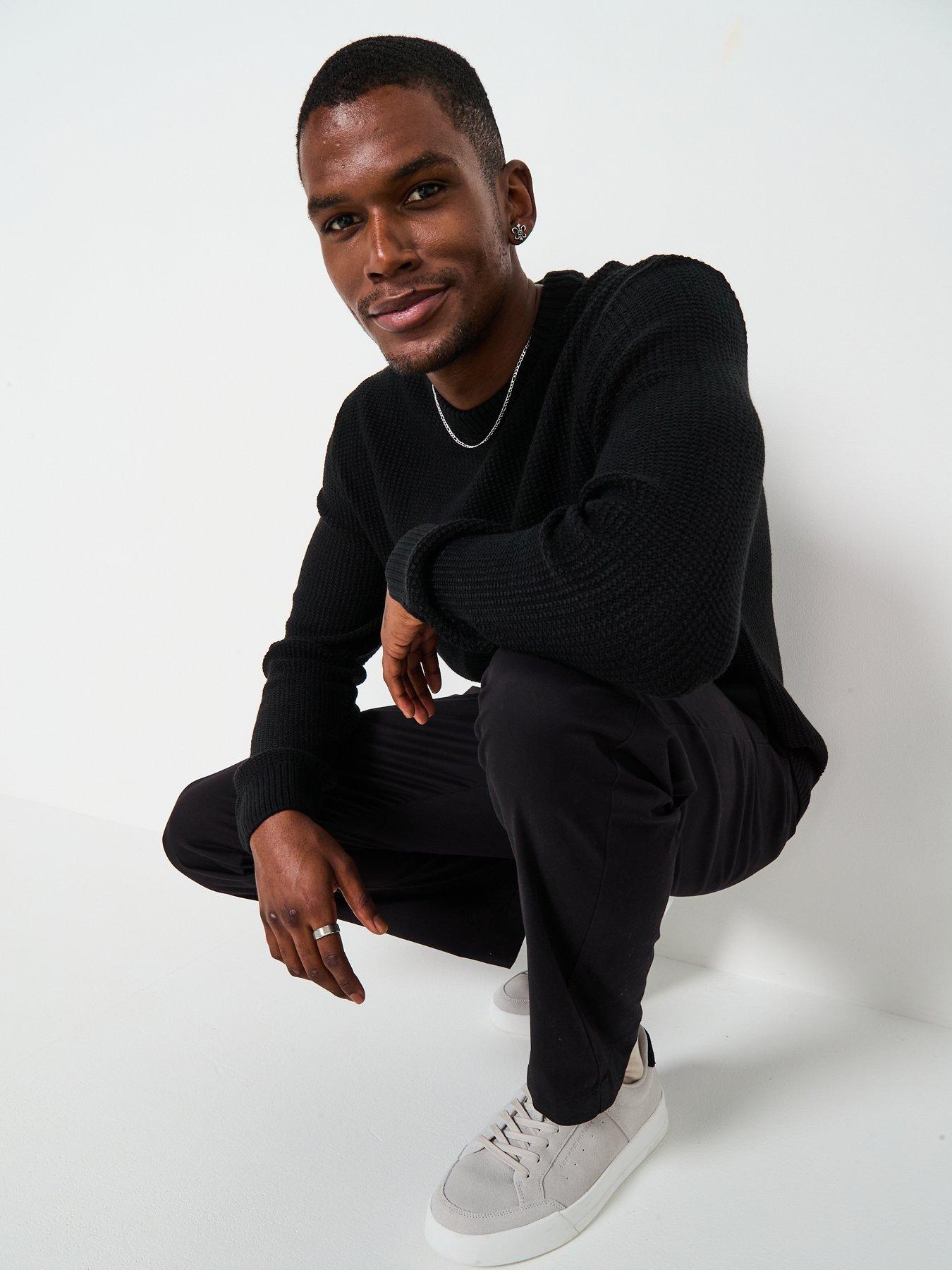 Image 5 of 6 of Jack & Jones Roy Knit Crew Neck Knitted Jumper - Black