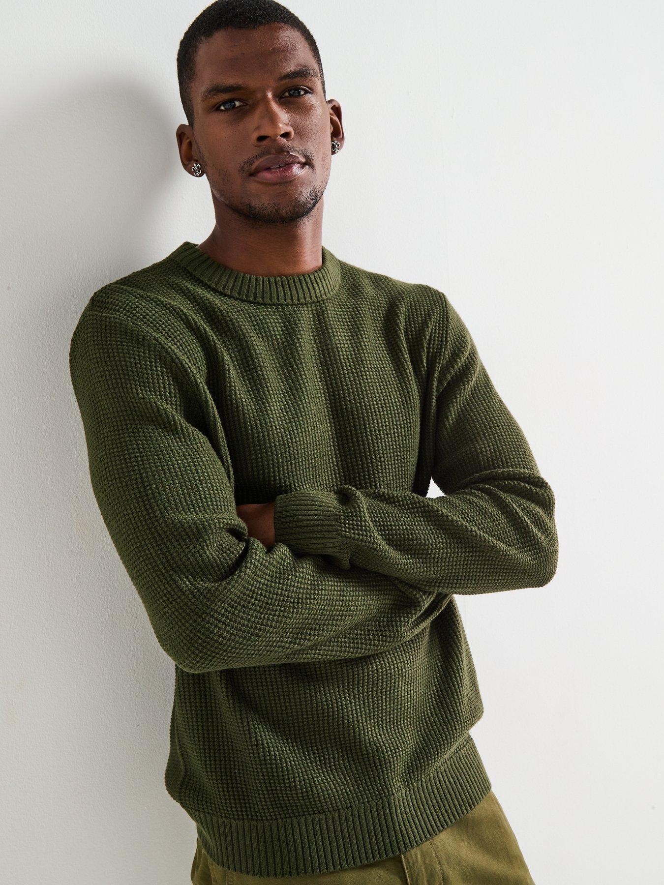 Image 5 of 6 of Jack & Jones Roy Knit Crew Neck Knitted Jumper - Khaki
