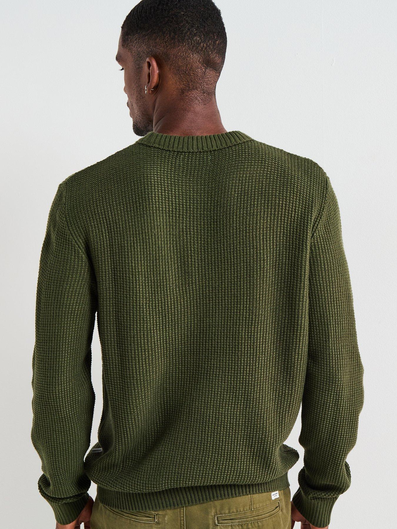Image 6 of 6 of Jack & Jones Roy Knit Crew Neck Knitted Jumper - Khaki