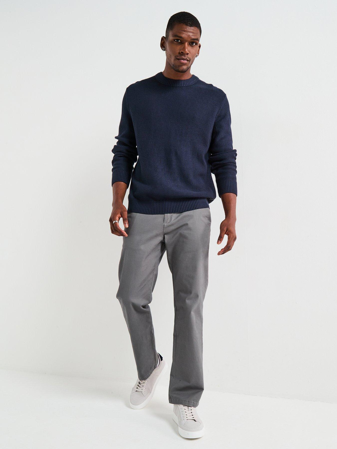 Image 3 of 6 of Jack & Jones Roy Knit Crew Neck Knitted Jumper - Navy