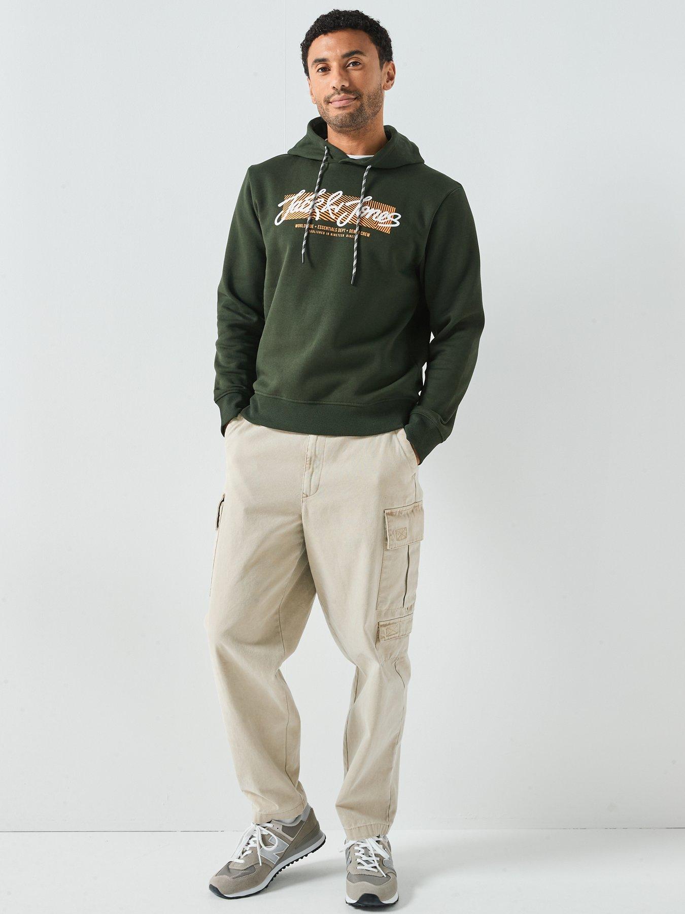  image of jack-jones-urban-graphic-hoodie-khaki