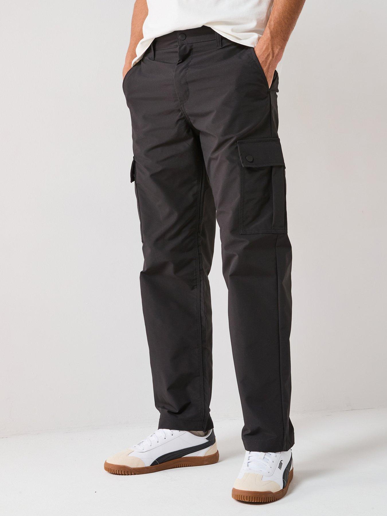  image of jack-jones-karl-kurtis-snap-tech-cargo-pants-black