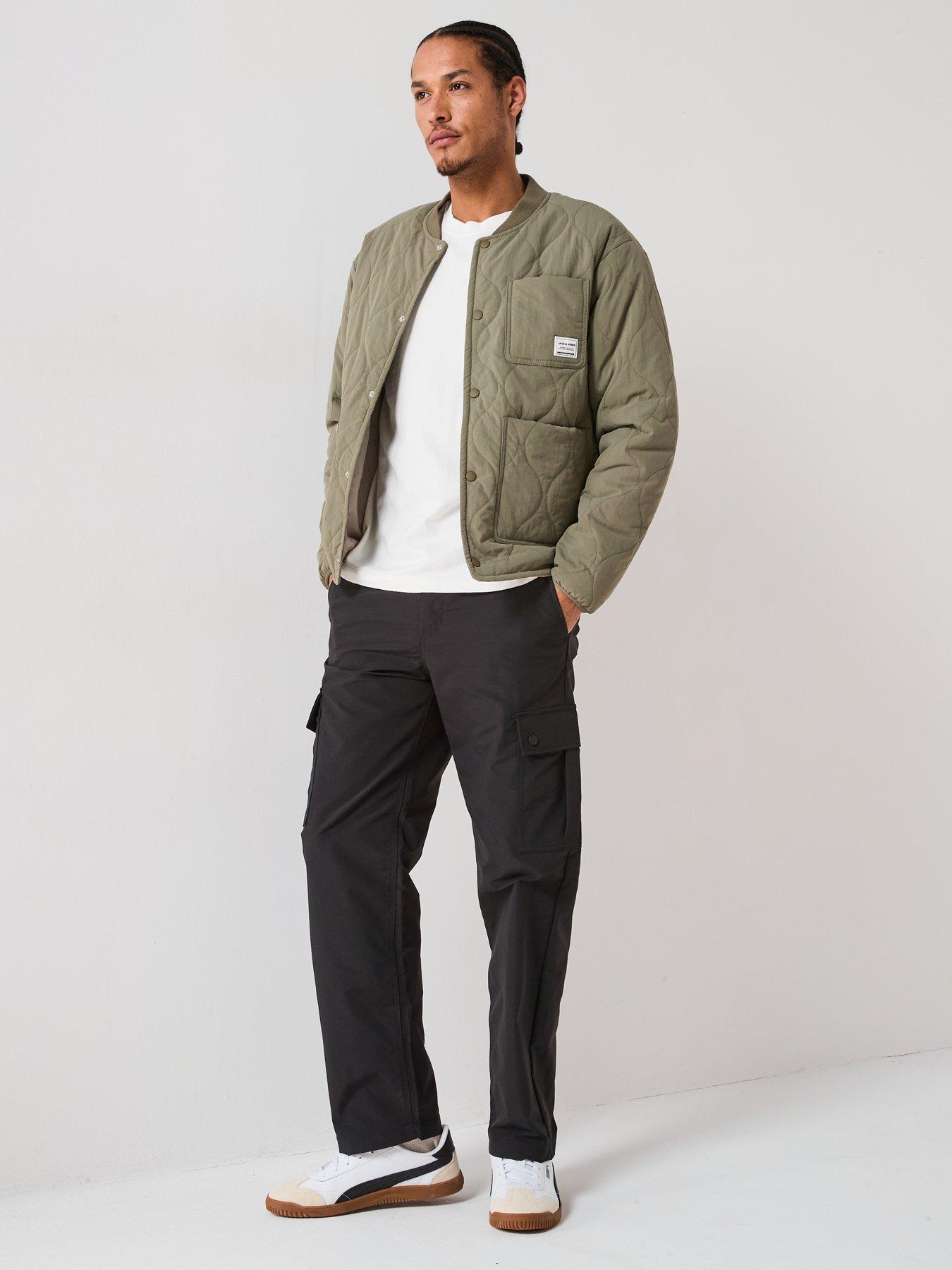  image of jack-jones-karl-kurtis-snap-tech-cargo-pants-black