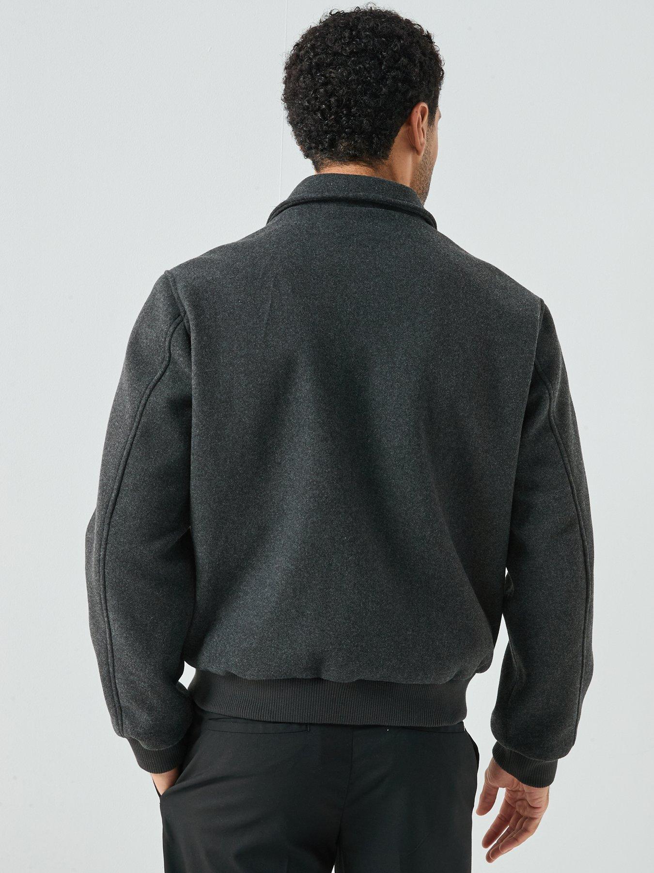 Image 2 of 6 of Jack & Jones Shane Short Felted Bomber - Black