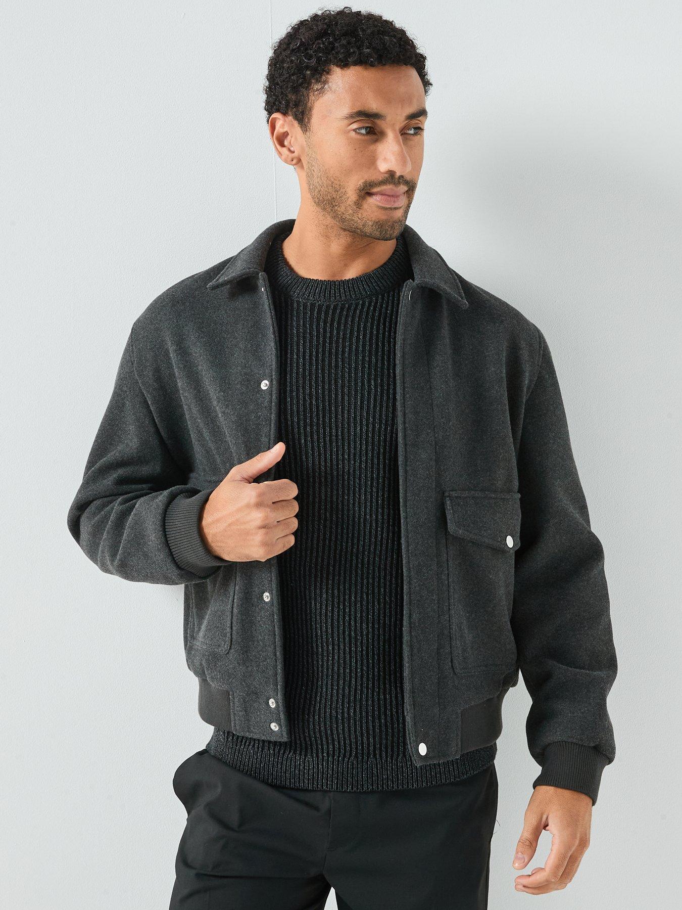 Image 5 of 6 of Jack & Jones Shane Short Felted Bomber - Black