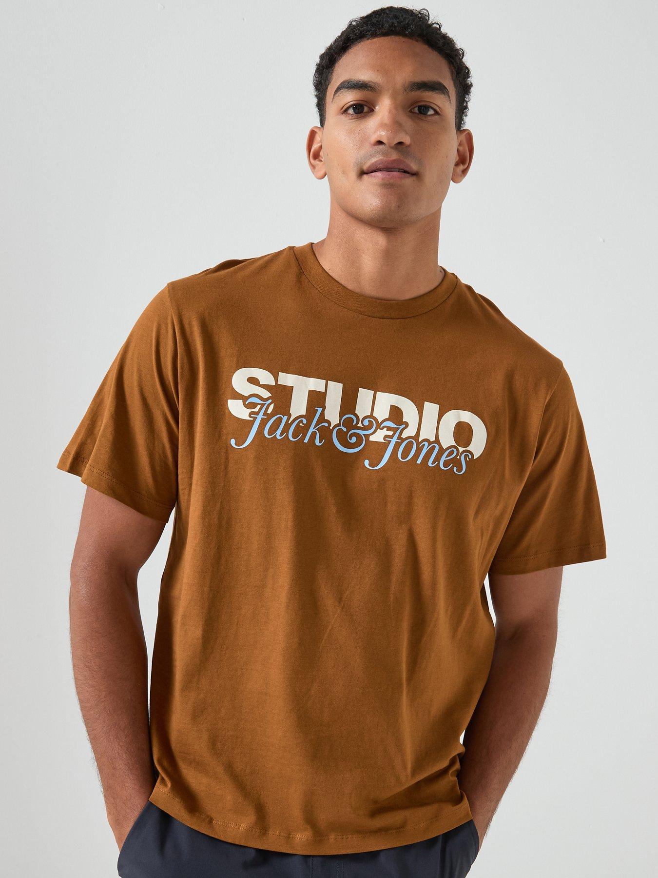 Jack & Jones Graphic Short Sleeve T-Shirt - Brown