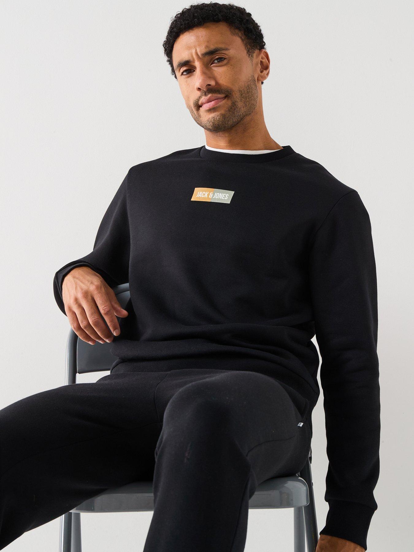 undefined Centre Logo Crew Neck Sweat - Black