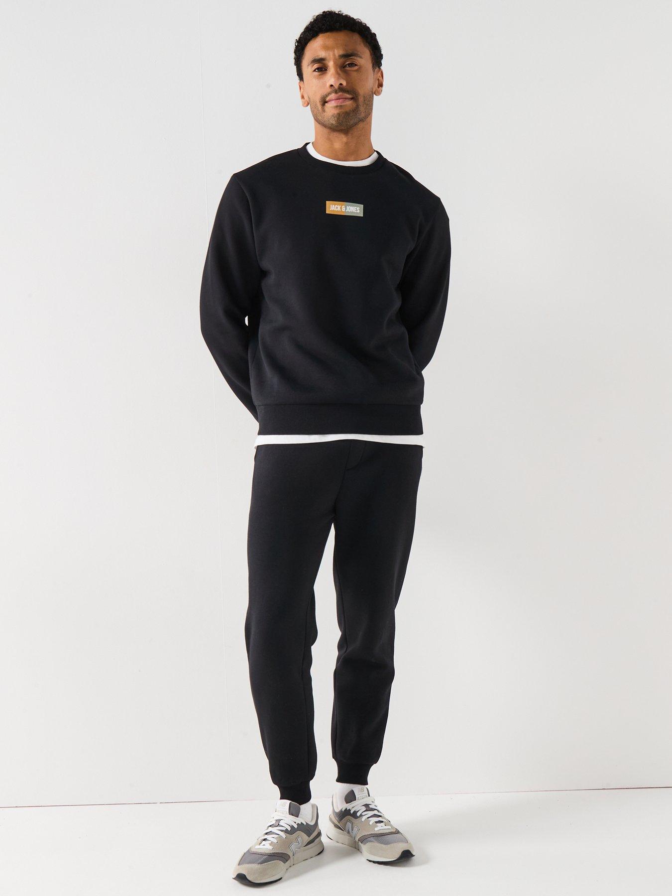Image 3 of 6 of Jack & Jones Centre Logo Crew Neck Sweat - Black