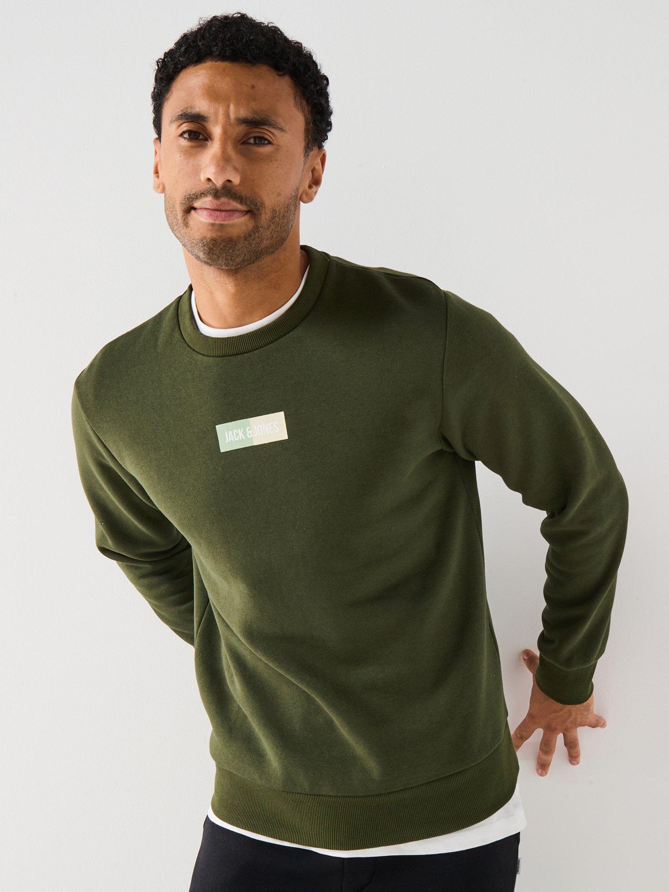 Jack & Jones Centre Logo Crew Neck Sweat - Green