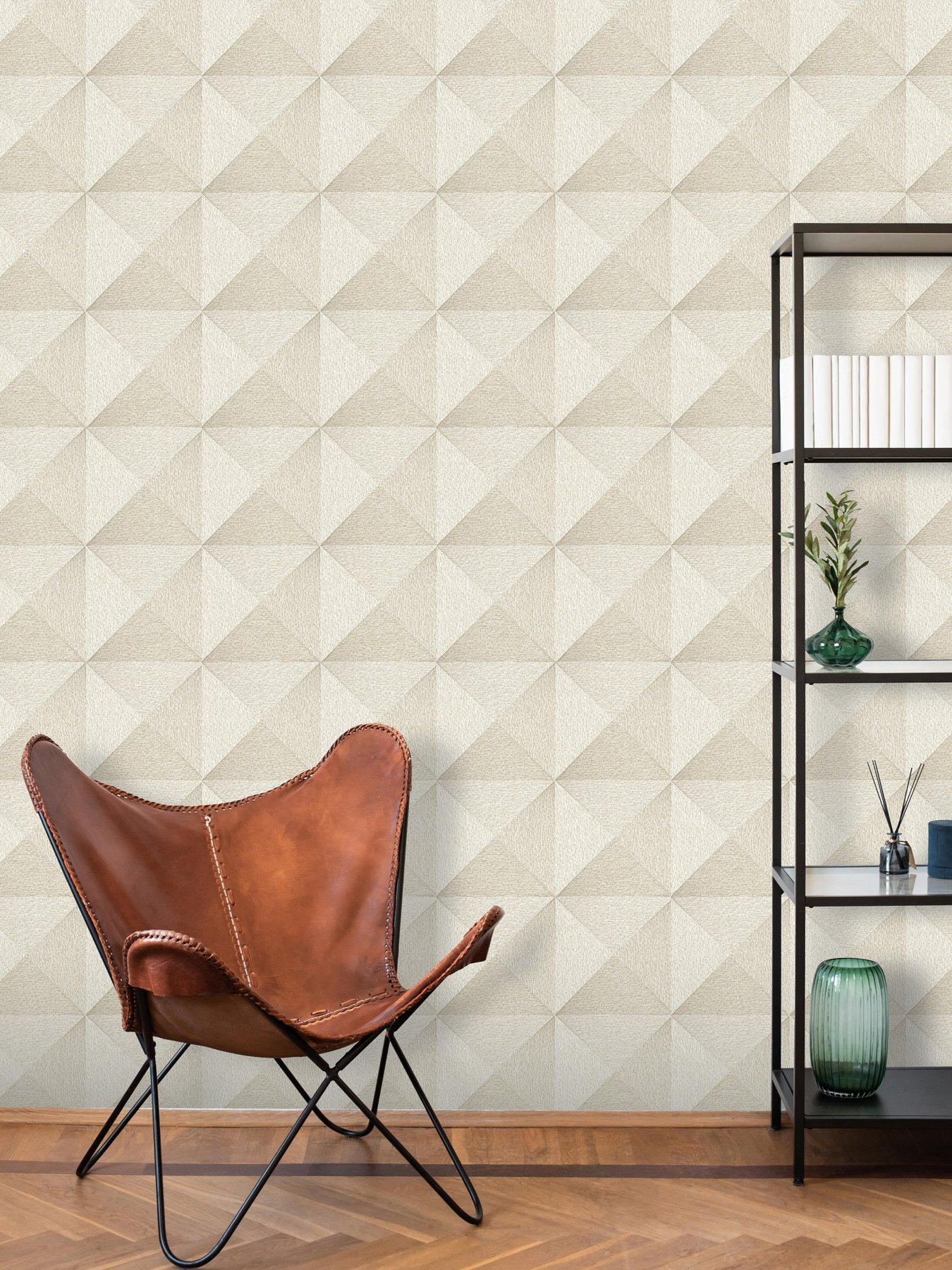 Design ID Santa Fe Weaved Cube Wallpaper in Cream