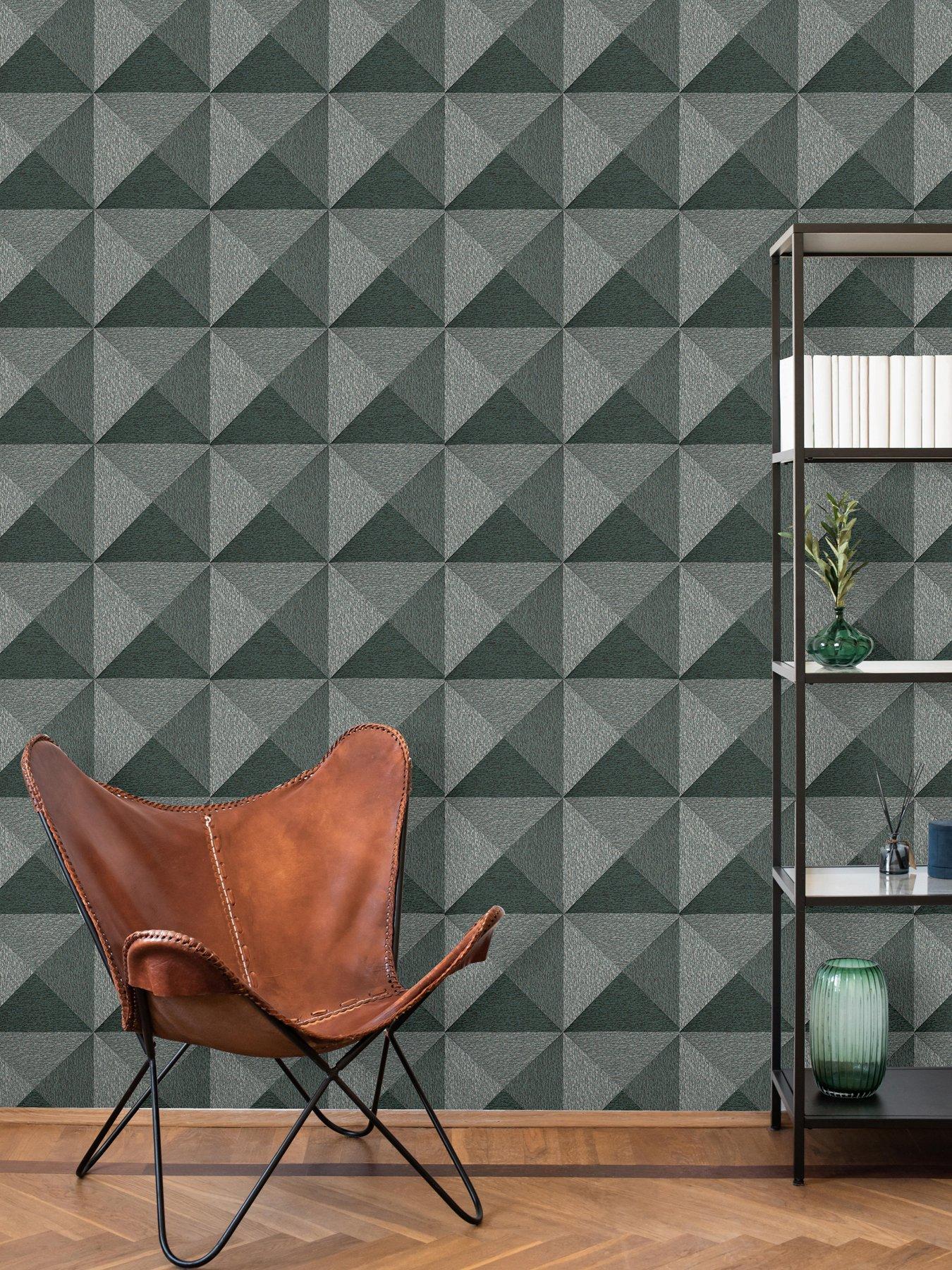 undefined Santa Fe Weaved Cube Wallpaper in Green