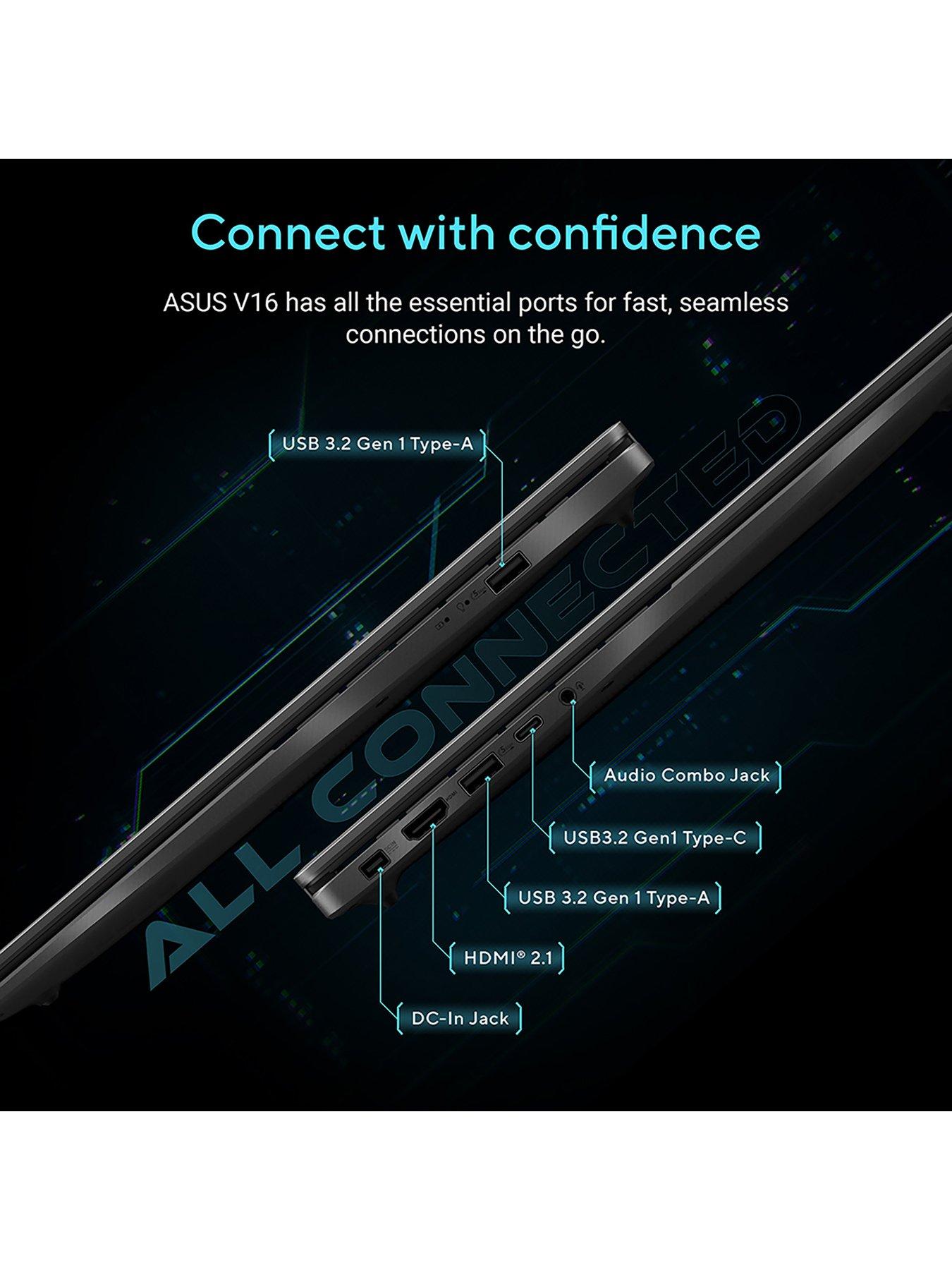 Image 6 of 7 of Asus V16 Gaming Laptop - 16in WUXGA&nbsp;144Hz, RTX 4050,&nbsp;Intel Core&nbsp;5, 16GB RAM, 512GB SSD - Black