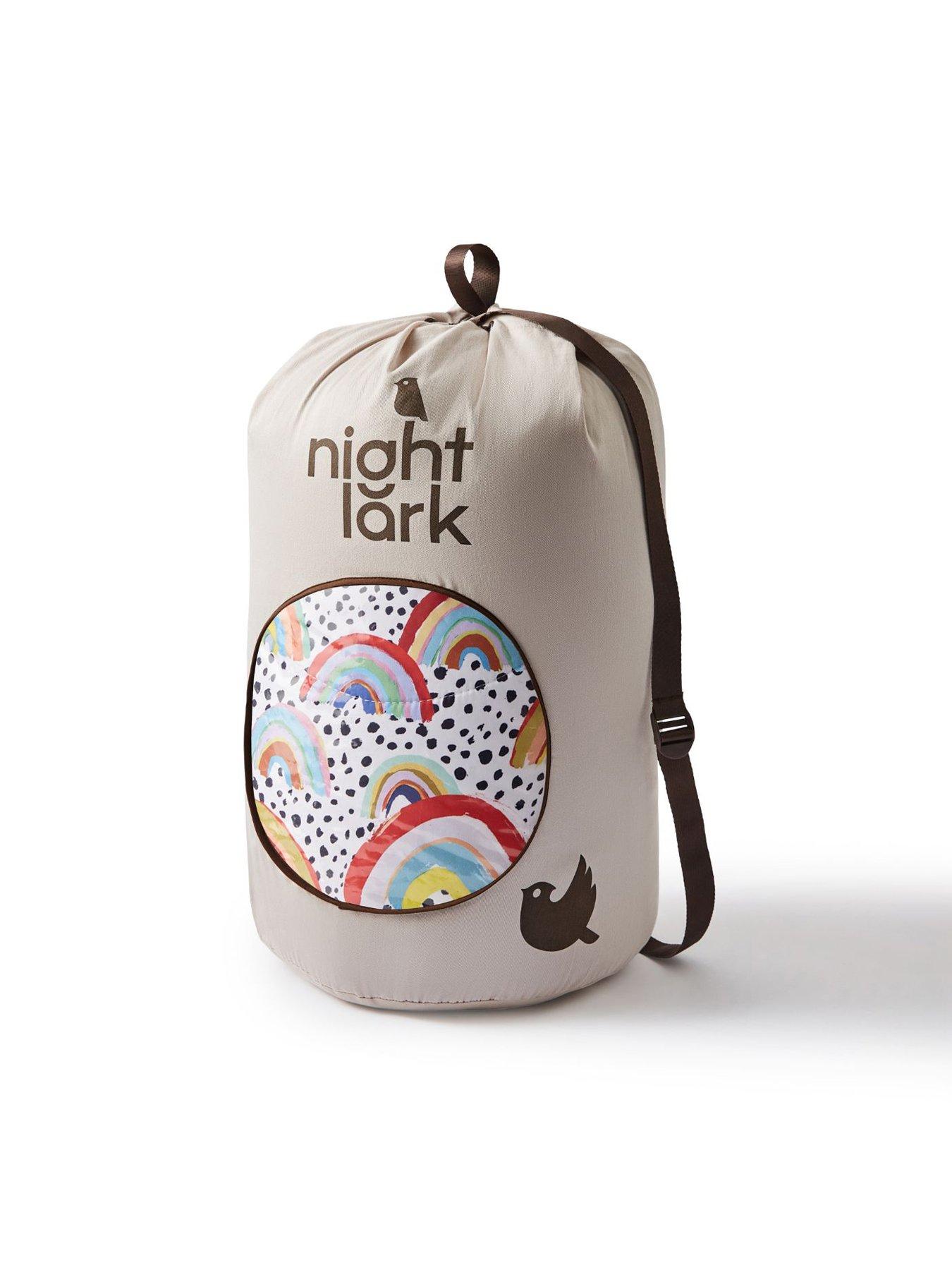  image of night-lark-x-eleanor-bowmer-rainbow-printnbspcoverless-quilt-and-pillowcase-set