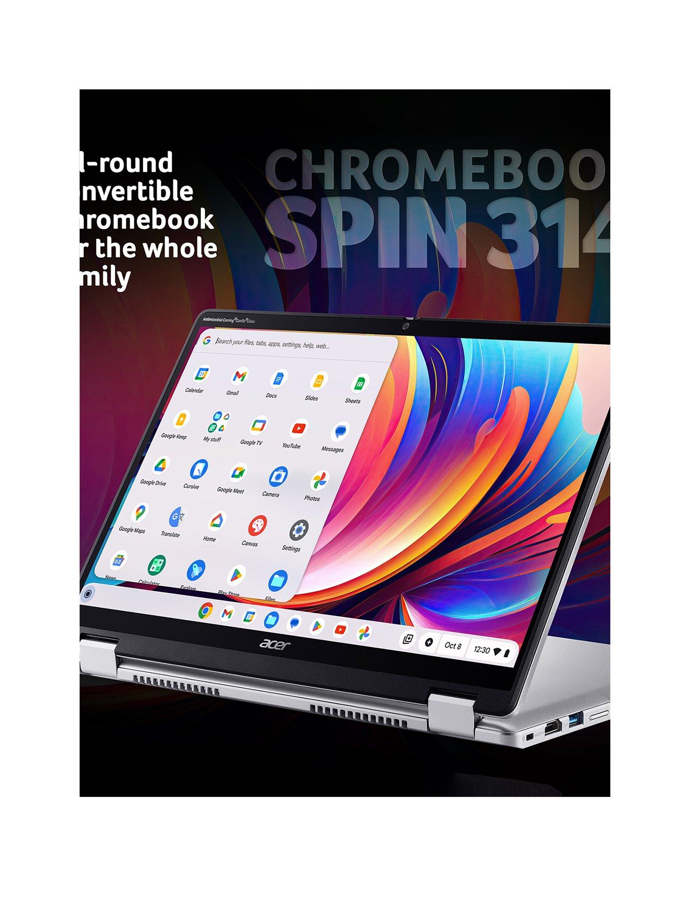  image of acer-chromebook-spin-314-cp314-2hn-14in-wuxga-touchpen-supportive-intel-n100-4gb-ram-128gb-silver