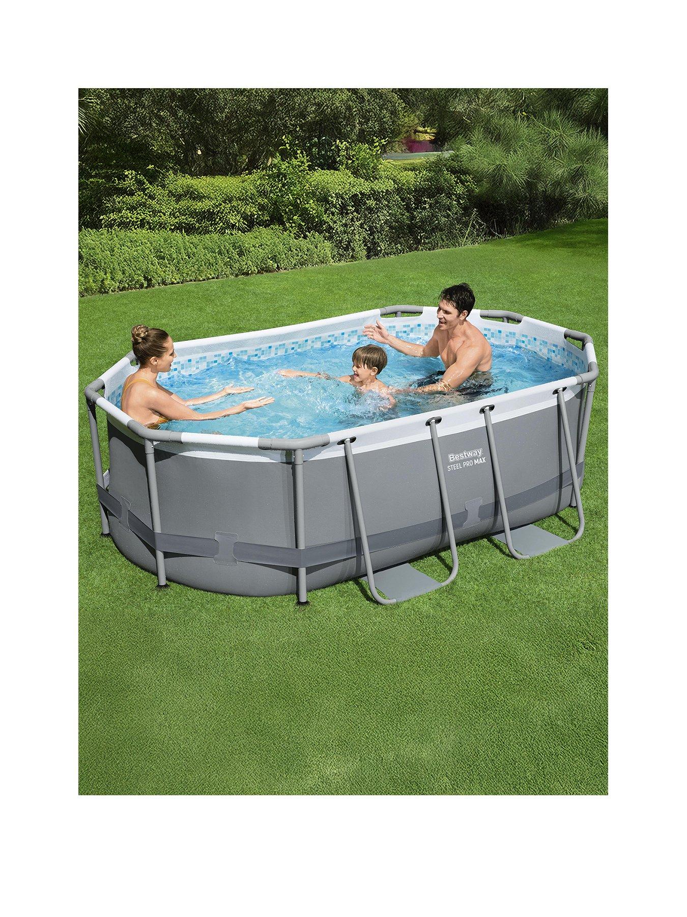 undefined Steel Pro MAX 10ft x 6ft 7in x 33in Oval Pool Set