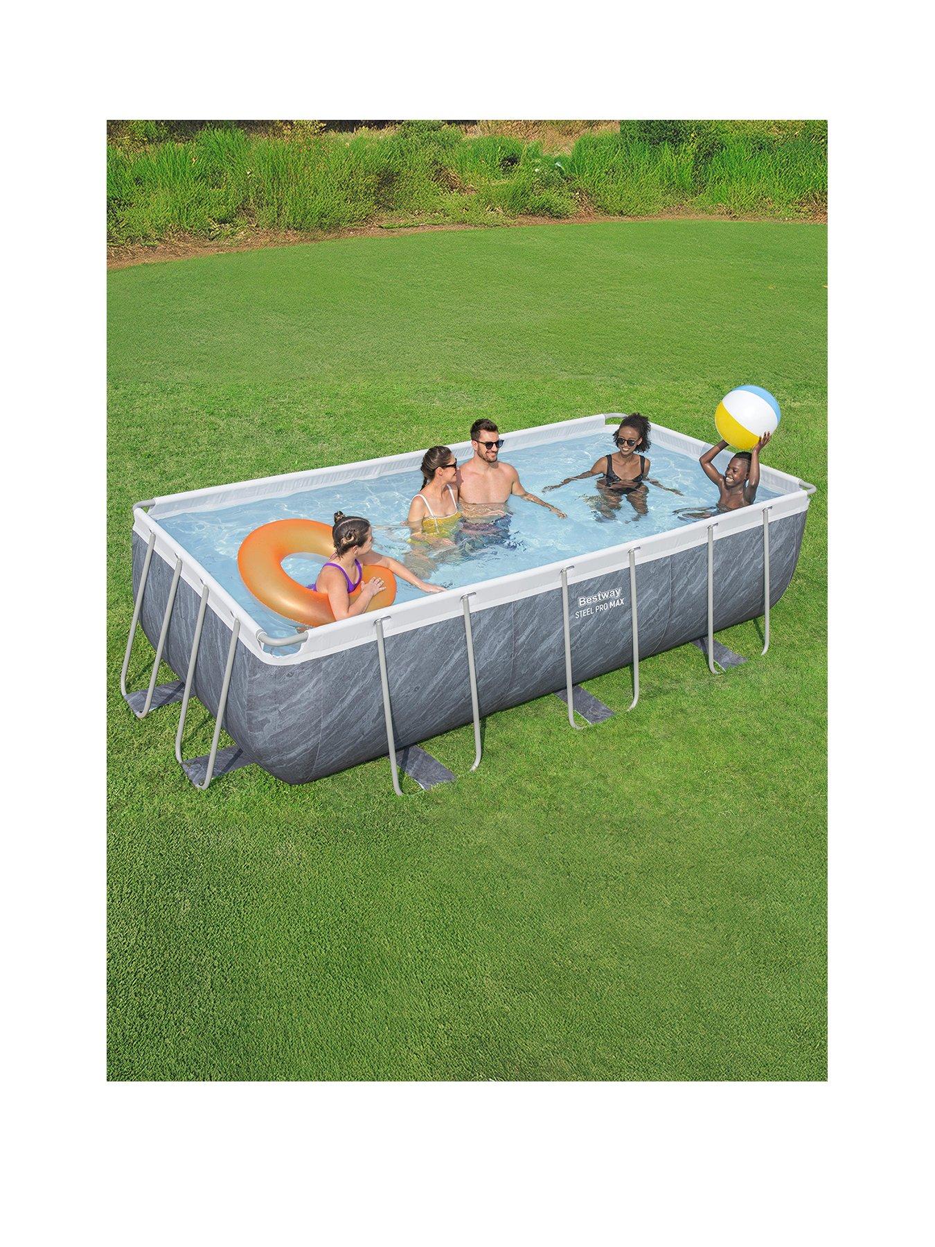 Image 1 of 7 of Bestway Steel Pro MAX 13ft 3 x 6ft 7 x 39.5in Rectangular Pool Set