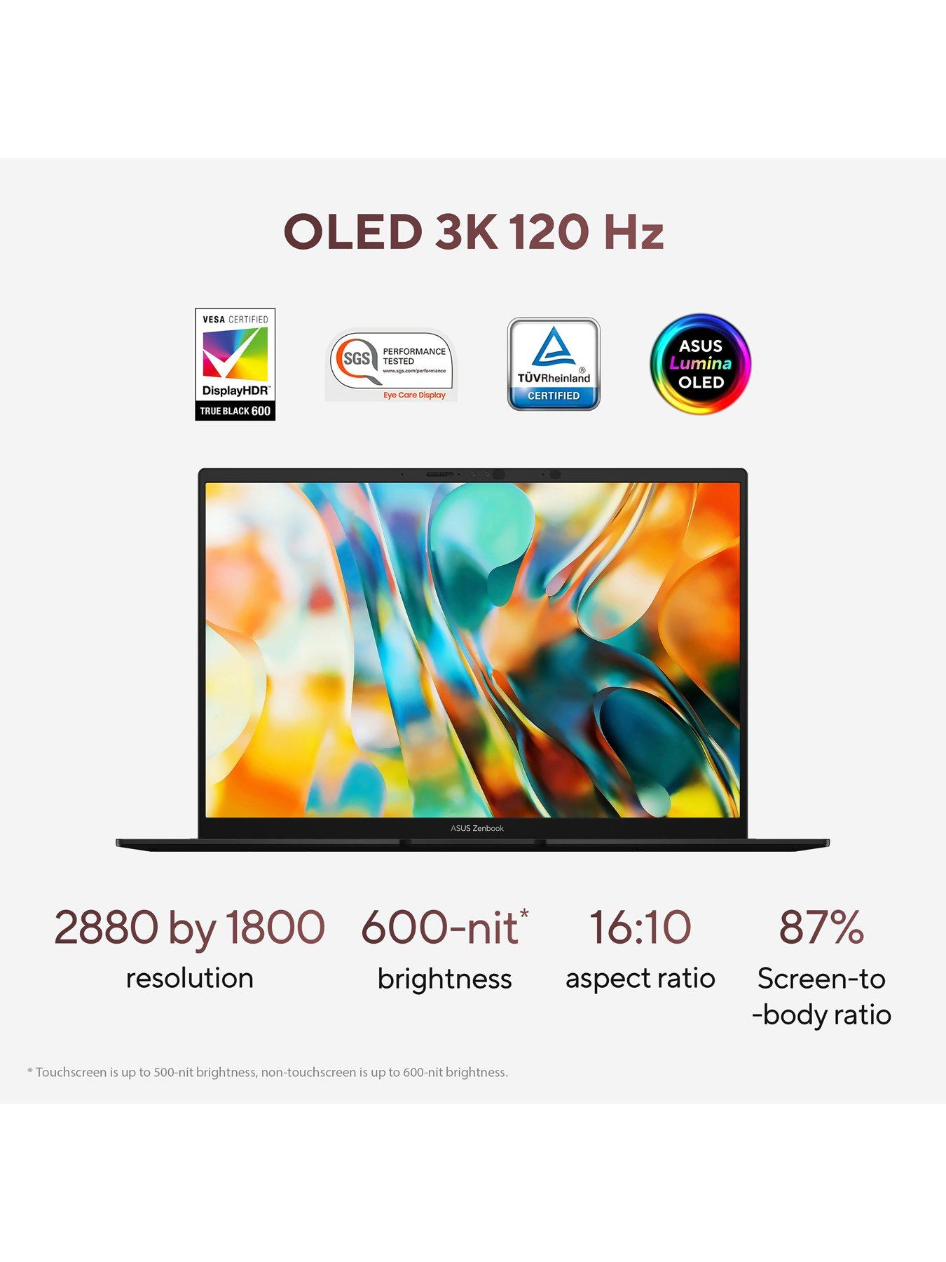  image of asus-zenbook-14-olednbspcopilot-pc-laptopnbsp--14in-28k-oled-amd-ryzen-ai-7-16gb-ram-1tb-ssd-black