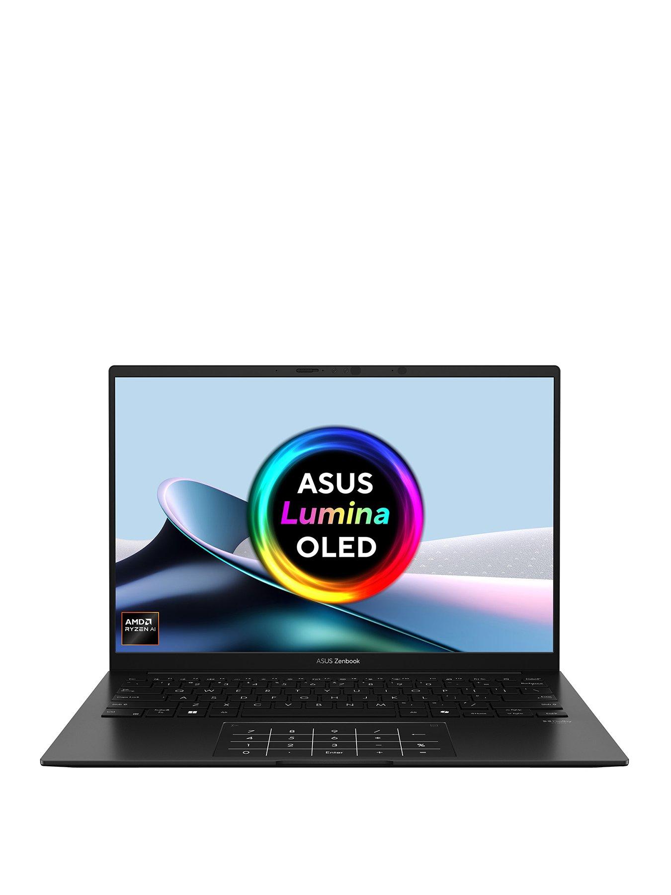 Image 1 of 7 of Asus Zenbook 14 OLED&nbsp;Copilot+ PC&nbsp; Laptop&nbsp;- 14in WQXGA+,&nbsp;AMD Ryzen AI 5, 16GB RAM, 1TB SSD&nbsp;- Black