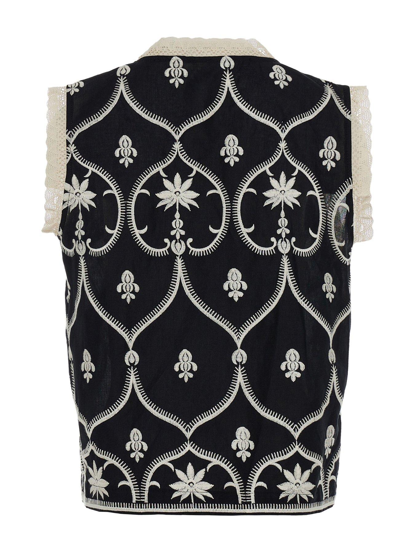  image of devotion-twins-canny-tie-front-sleeveless-shirt-multi