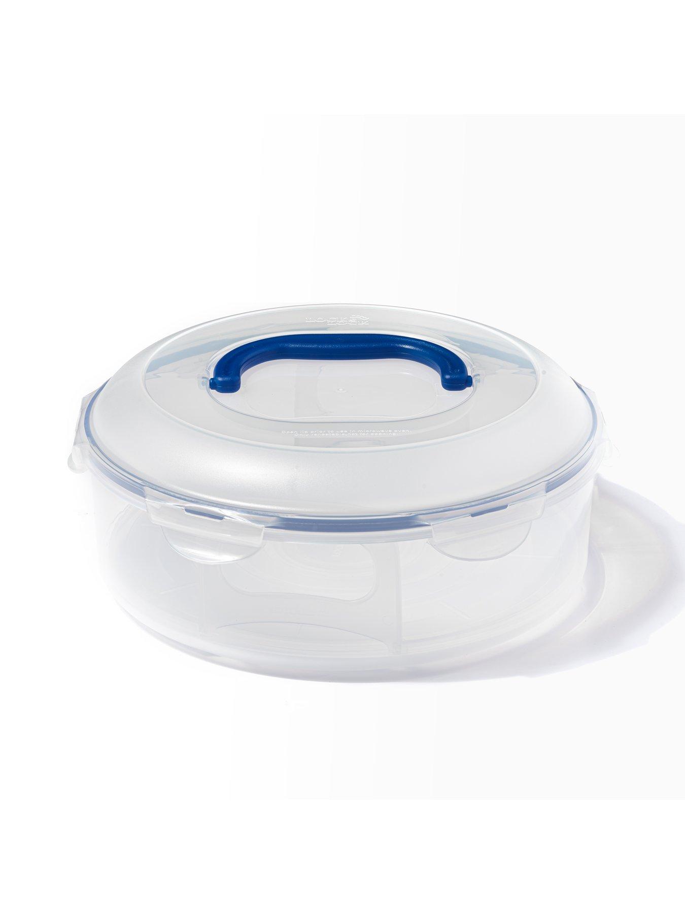 Image 4 of 5 of LocknLock Round Cake Carrier Tray &amp; Carrier Handle