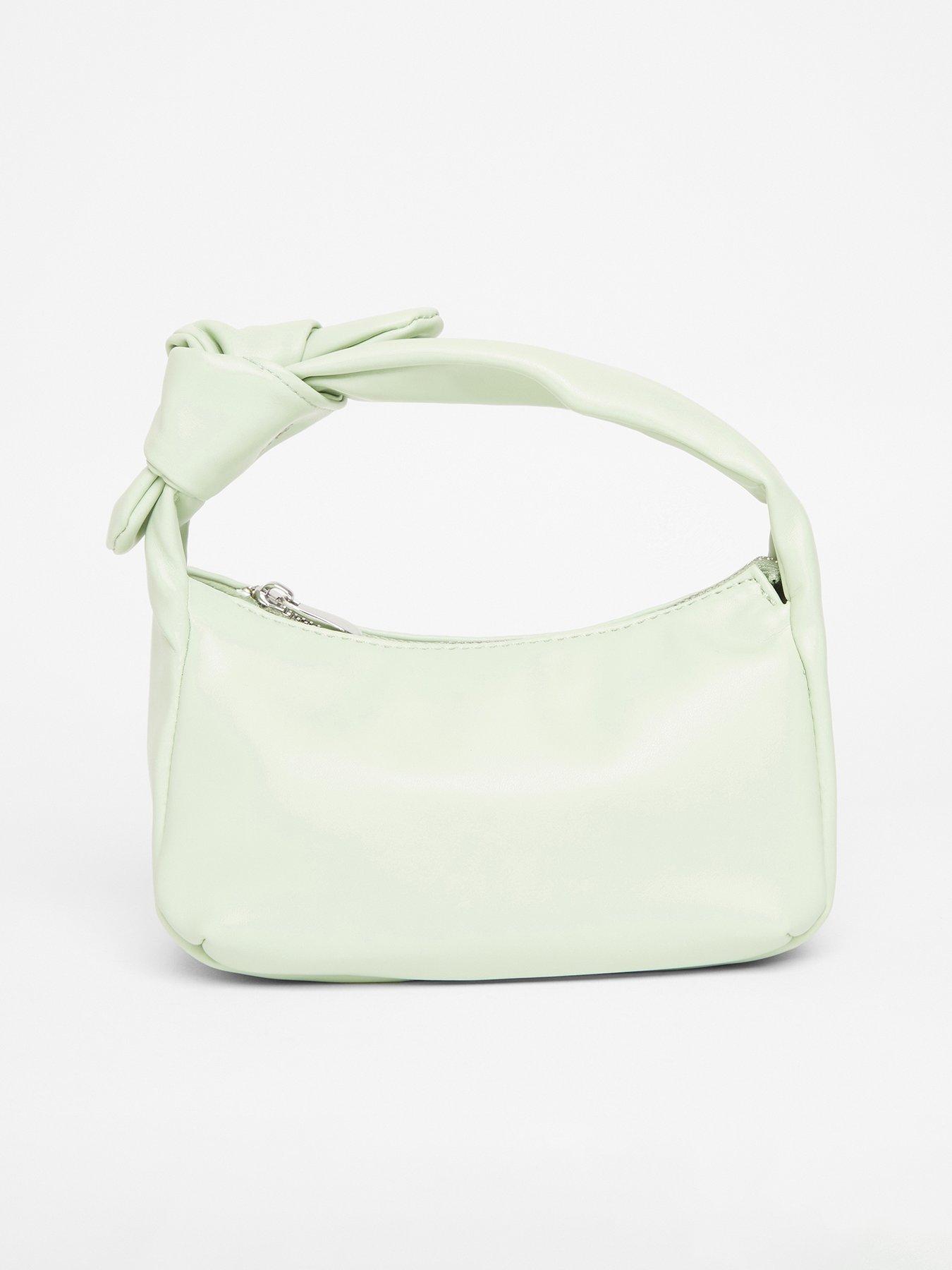 quiz-green-knot-handle-shoulder-bag